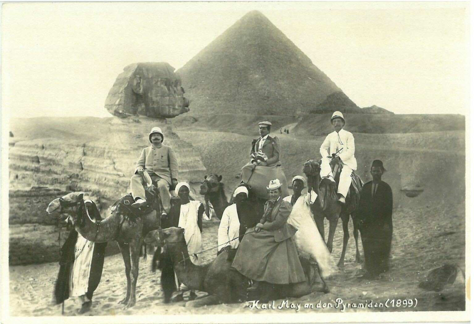 Karl May Karte, Karl May an den Pyramiden 1899 (Karl-May-Museum gGmbH RR-R)