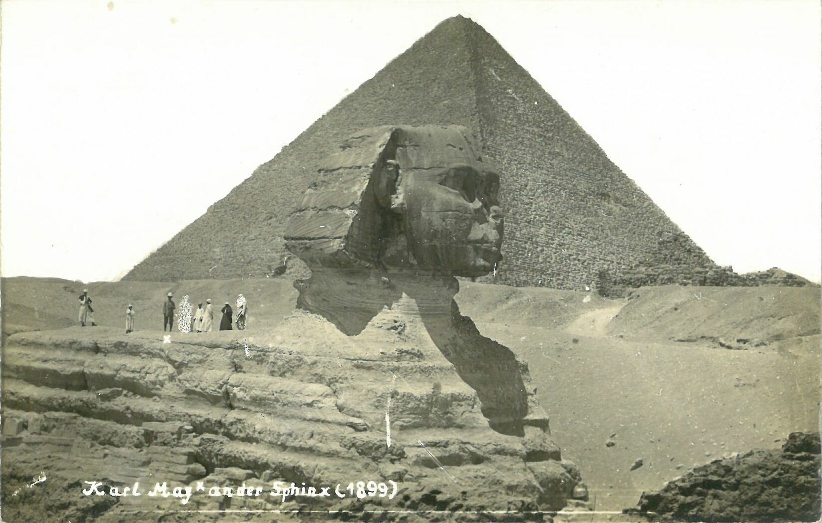 Karl May Karte, Karl May an der Sphinx 1899 (Karl-May-Museum gGmbH RR-R)