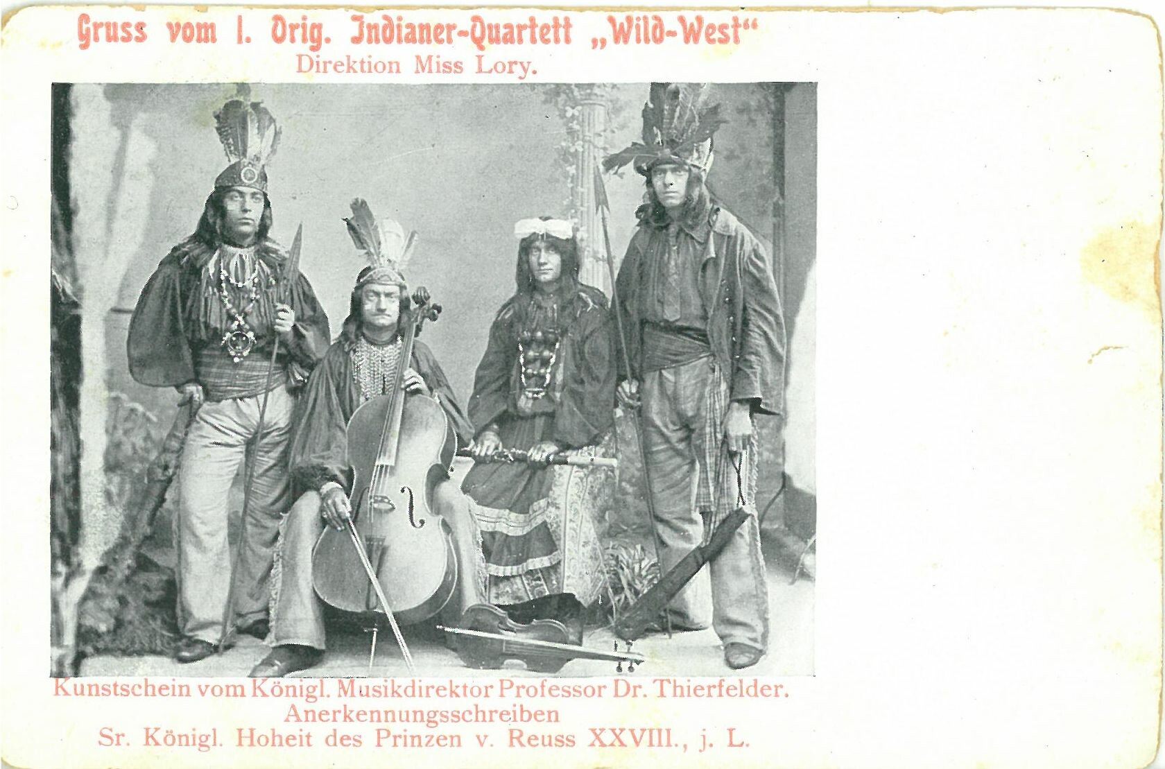 Gruß vom 1. Orig. Indianer-Quartett "Wild-West" (Karl-May-Museum gGmbH RR-R)