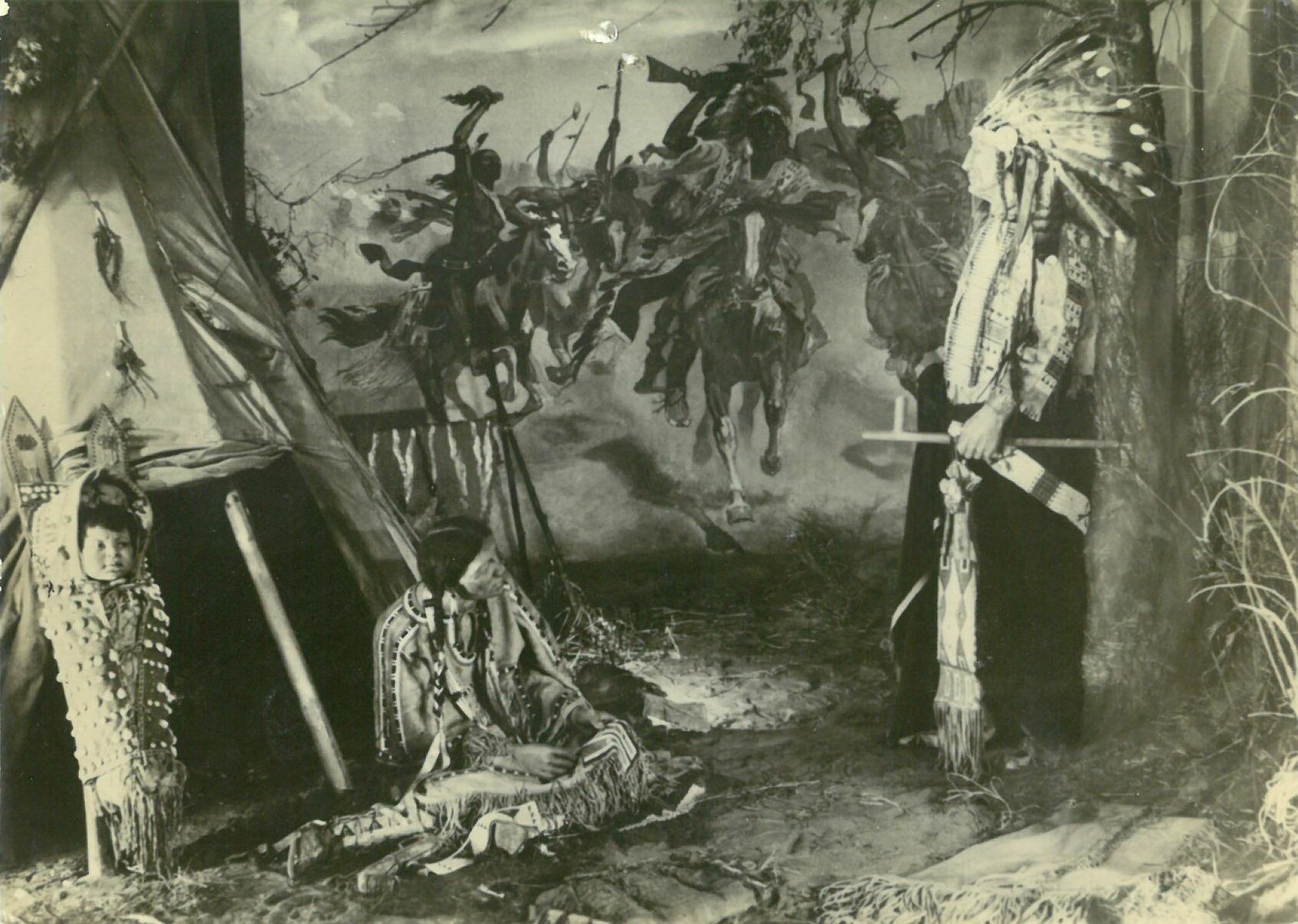 Diorama: Heimkehr von der Schlacht; KMM Radebeul (Karl-May-Museum gGmbH RR-R)