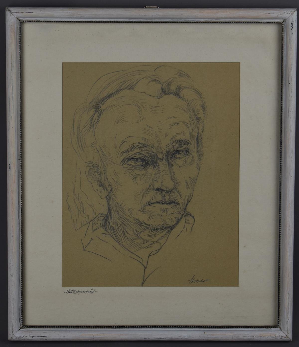 "Selbstporträt" Helmut Roscher (Heimatmuseum Ebersbach-Neugersdorf CC BY-NC-SA)