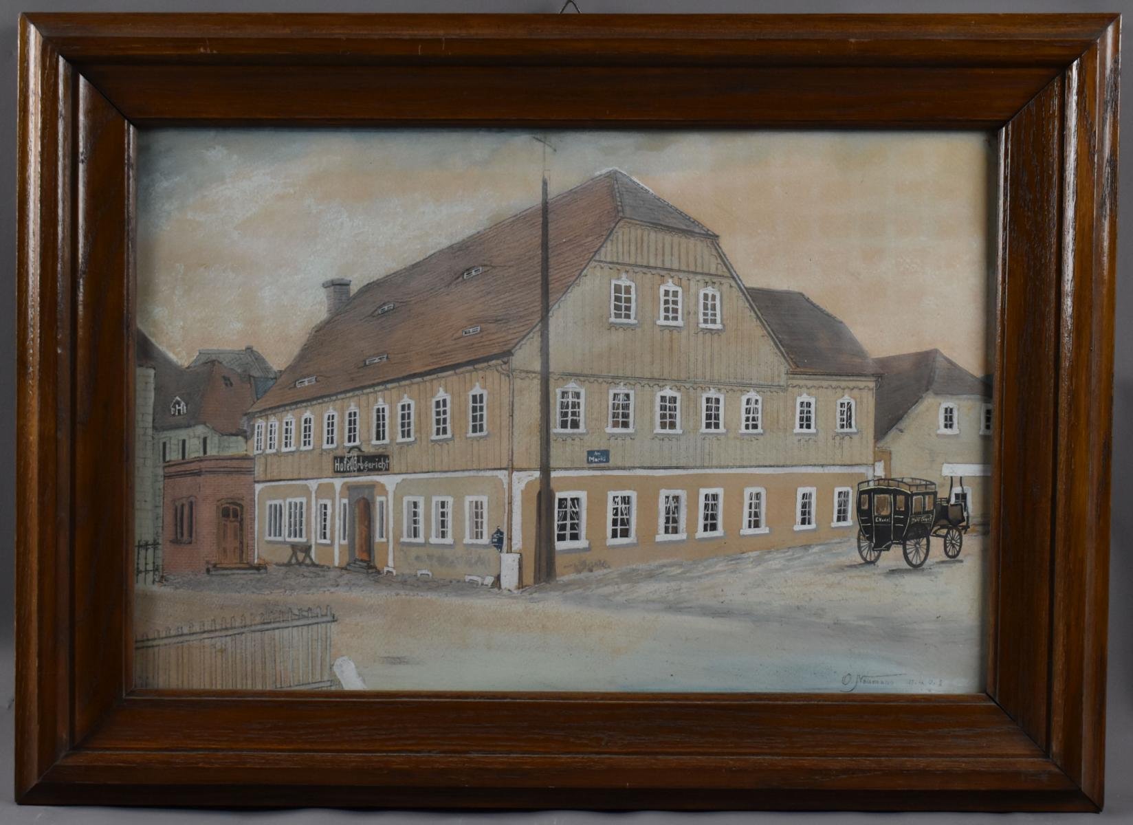 "Hotel Erbgericht" am Markt (Heimatmuseum Ebersbach-Neugersdorf CC BY-NC-SA)