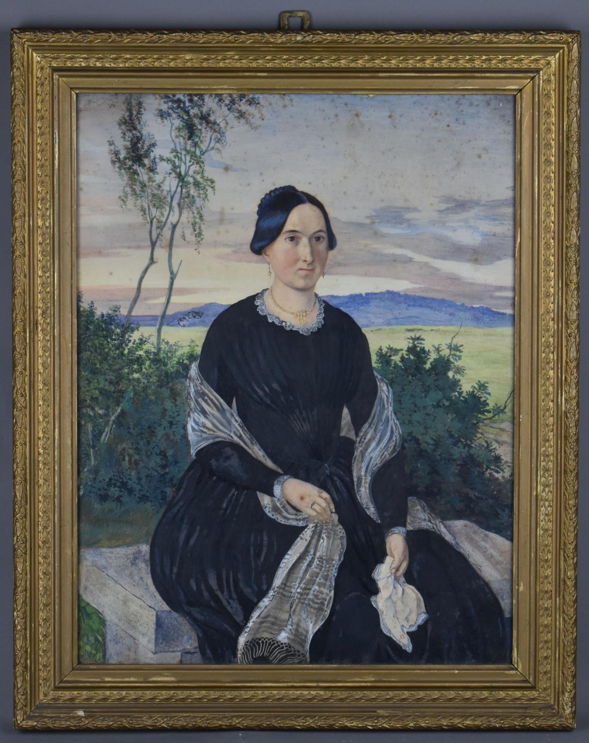 Porträt einer Frau (Heimatmuseum Ebersbach-Neugersdorf CC BY-NC-SA)