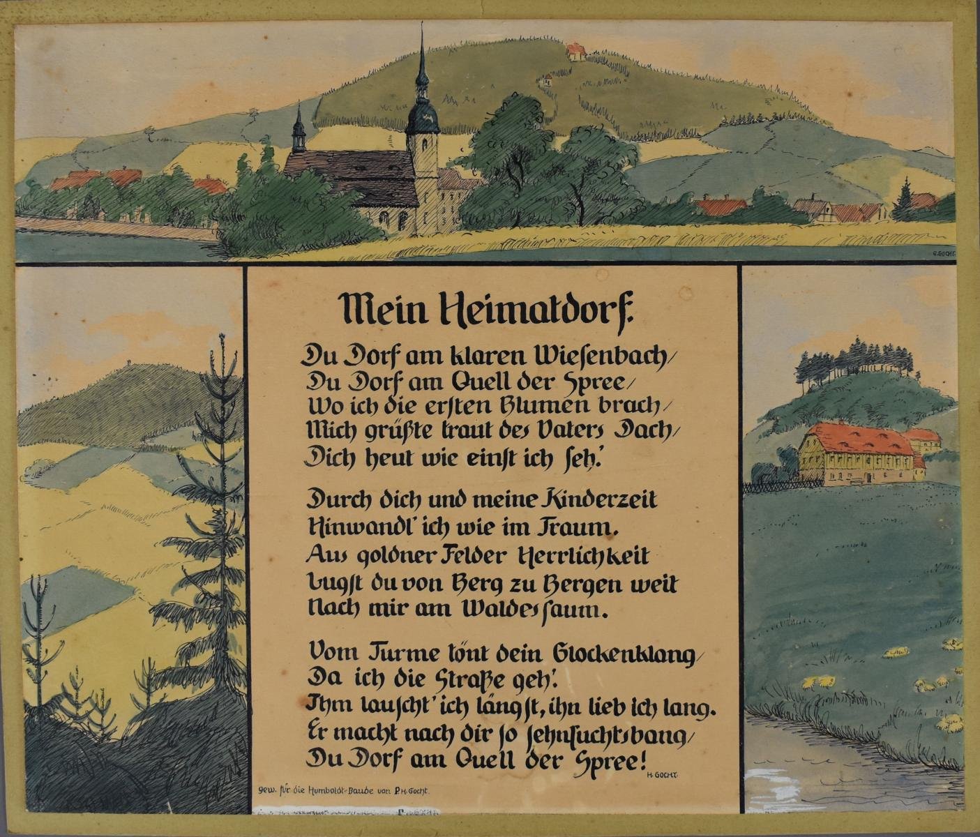 Gedicht "Mein Heimatdorf" (Heimatmuseum Ebersbach-Neugersdorf CC BY-NC-SA)