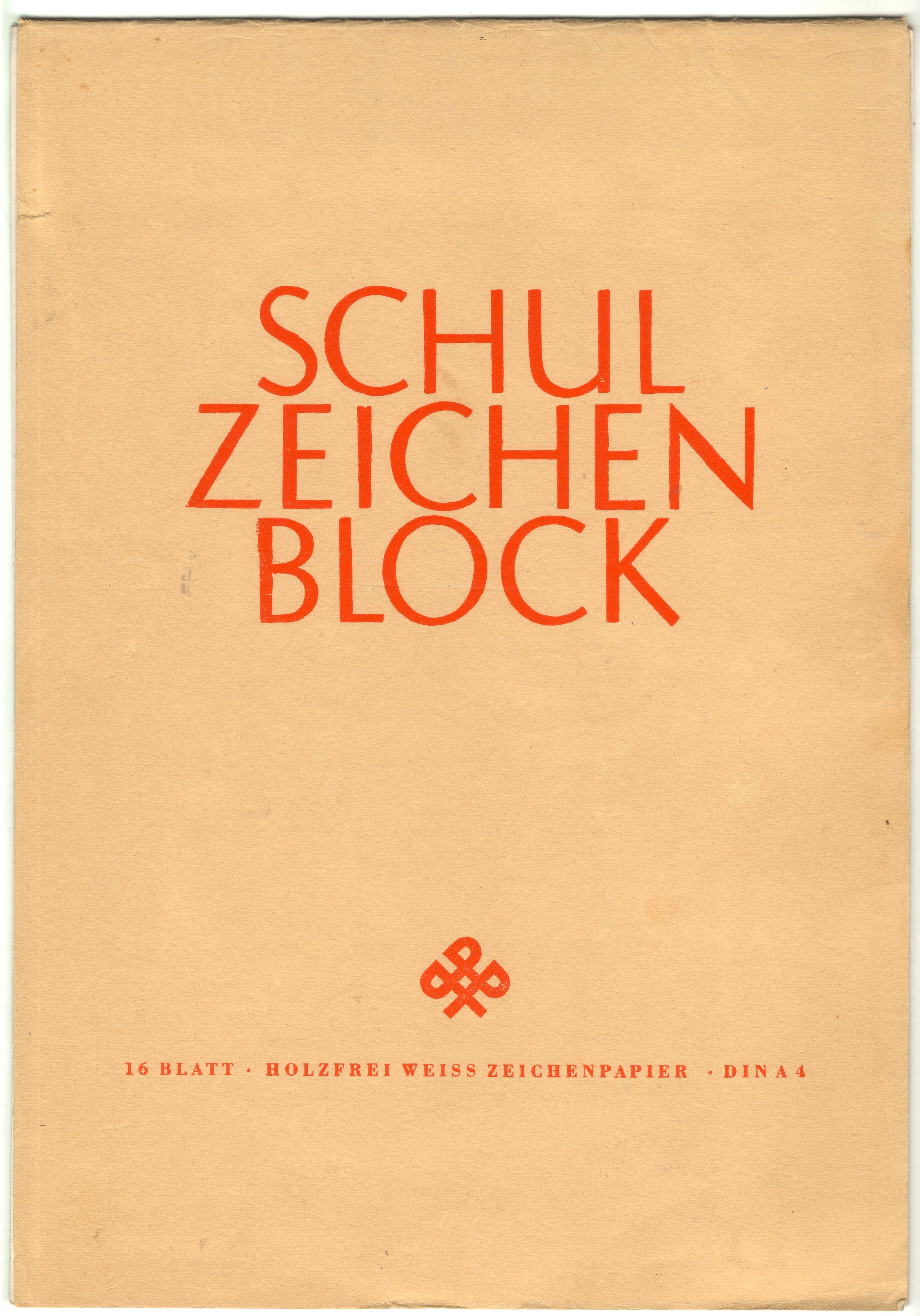 Schulzeichenblock, holzfrei weiß (Heimatwelten Zwönitz CC BY-NC-SA)