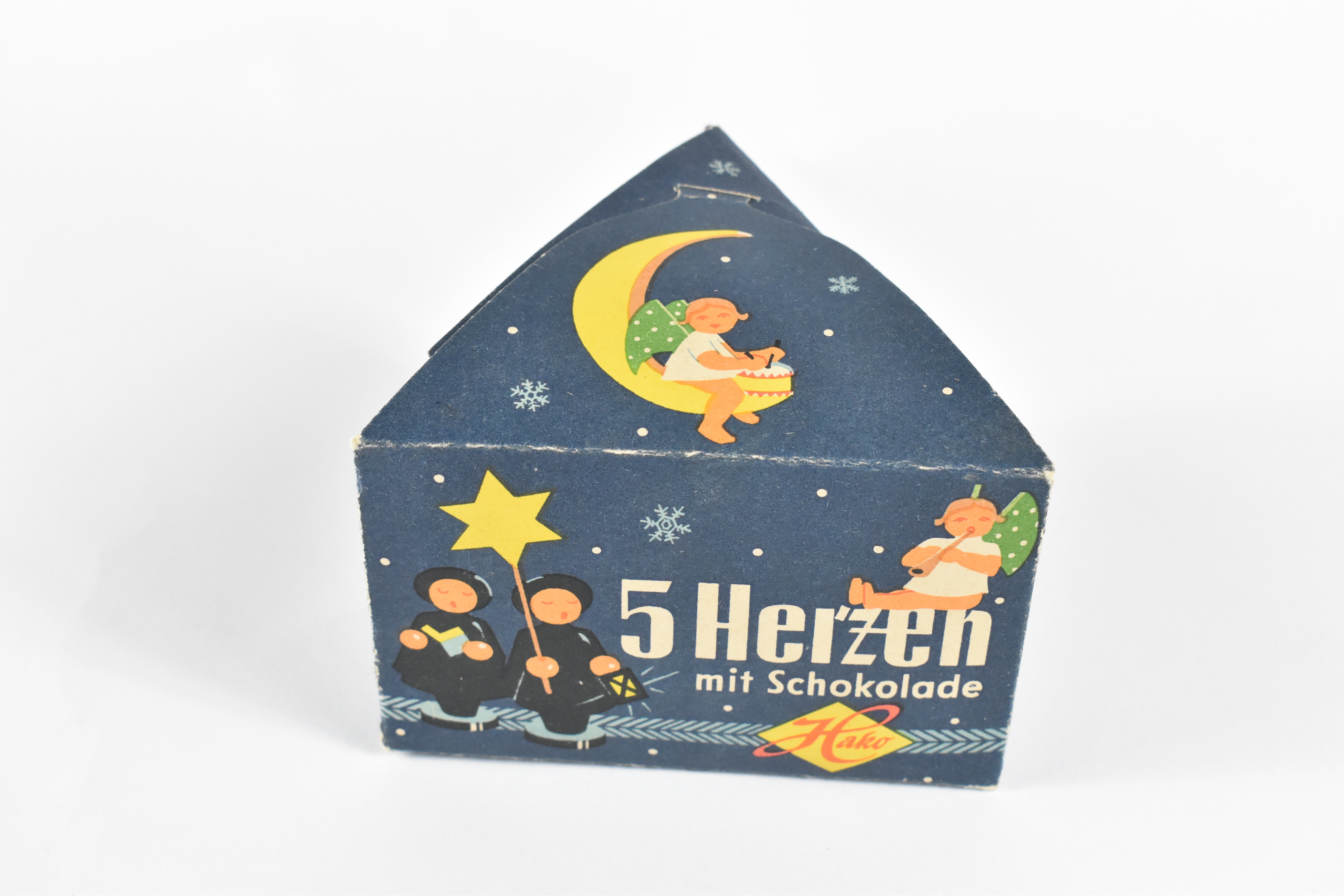 Lebkuchenverpackung - Hako, 5 Herzen mit Schokolade (Heimatwelten Zwönitz CC BY-NC-SA)