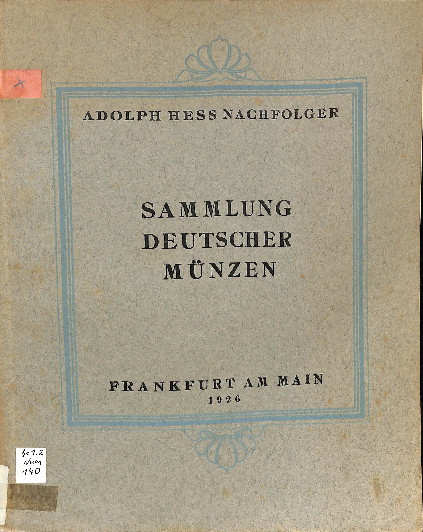 Adolph Hess Nachfolger, Auktion am Montag, den 8 Februar 1926 (Heimatwelten Zwönitz CC BY-NC-SA)