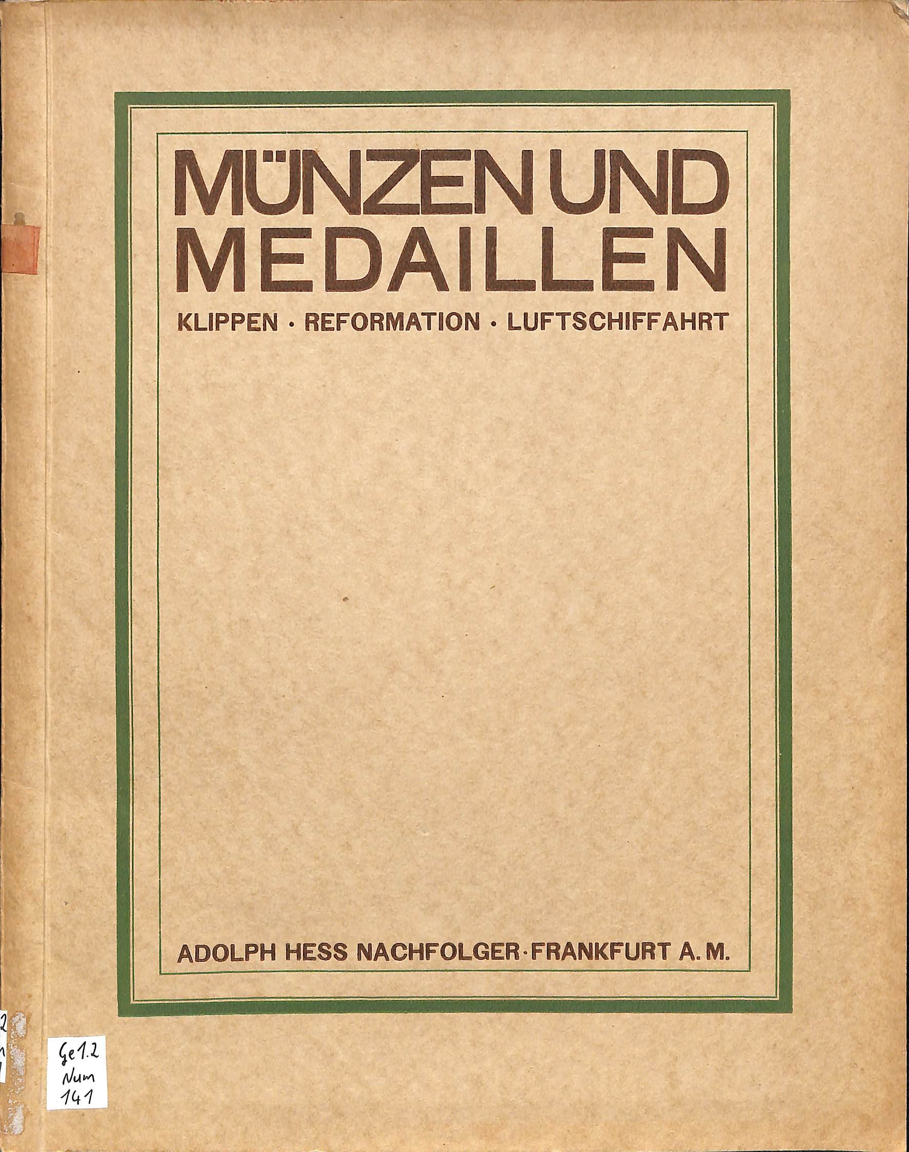 Adolph Hess Nachfolger, Auktion am Montag, den 1. November 1926 (Heimatwelten Zwönitz CC BY-NC-SA)