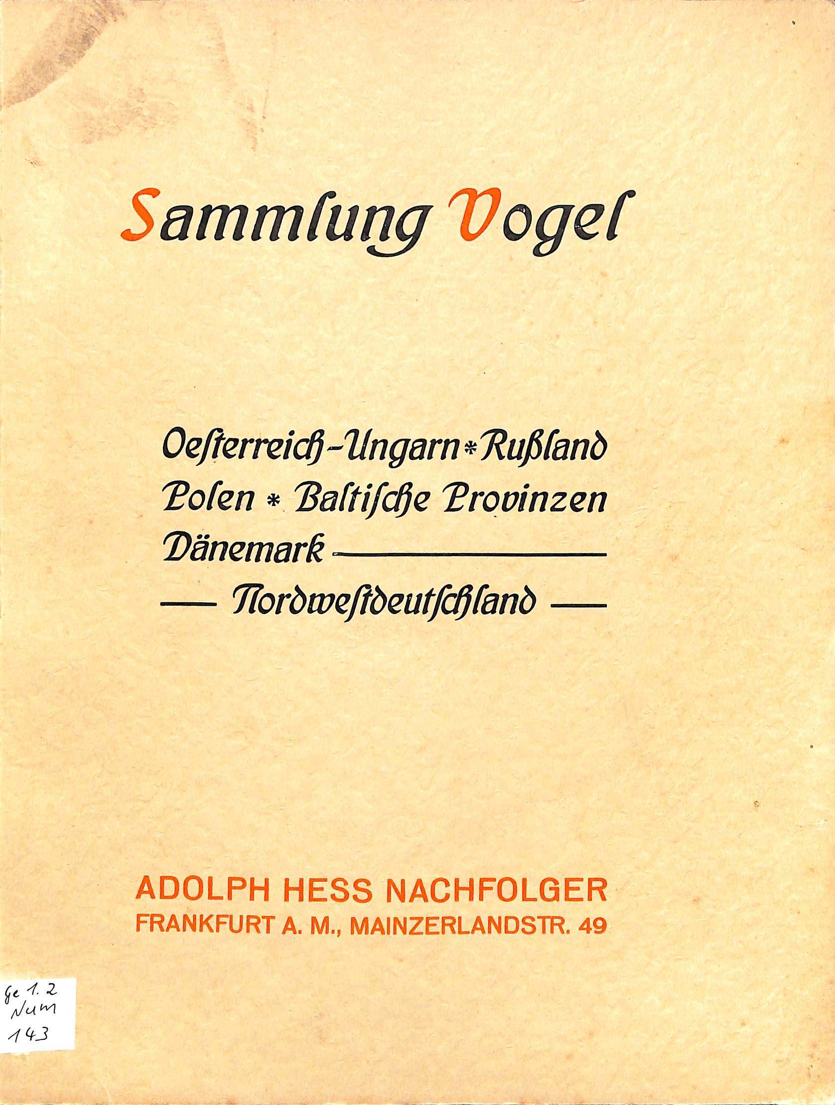 Adolph Hess Nachfolger, Auktion am Montag, den 28. November 1927 (Heimatwelten Zwönitz CC BY-NC-SA)