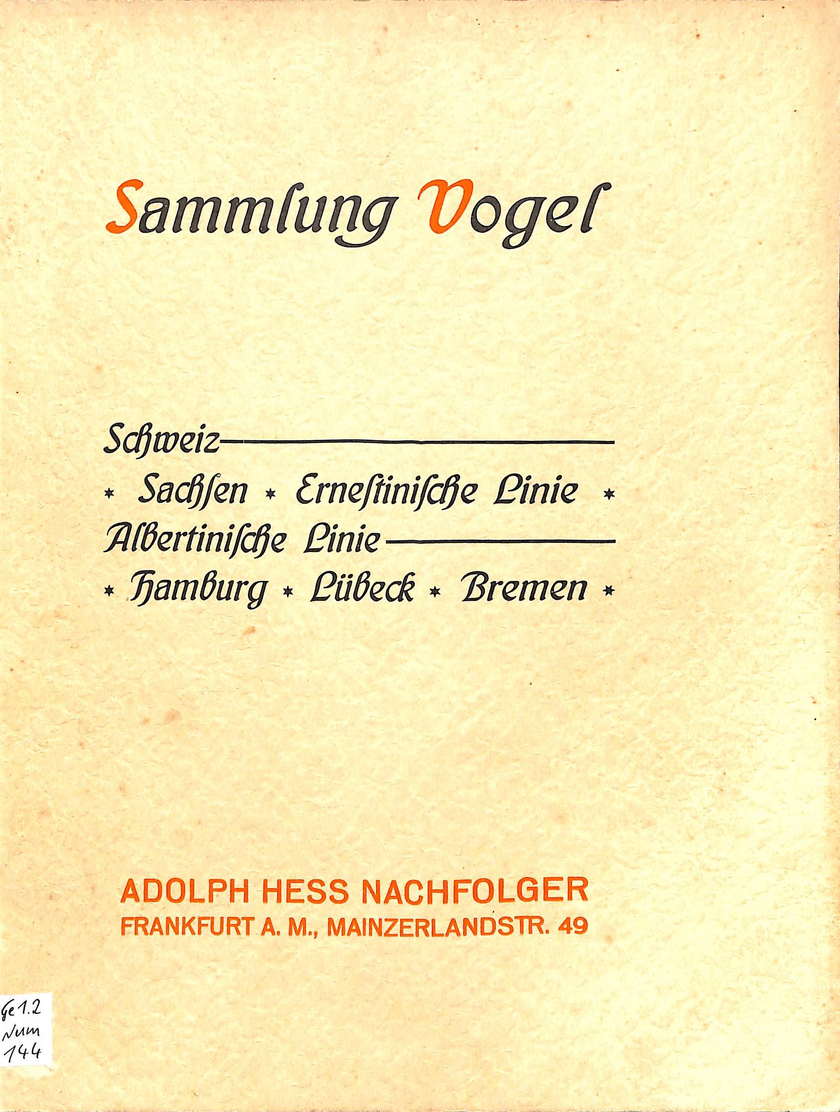 Adolph Hess Nachfolger, Auktion am Montag, den 8. Oktober 1928 (Heimatwelten Zwönitz CC BY-NC-SA)