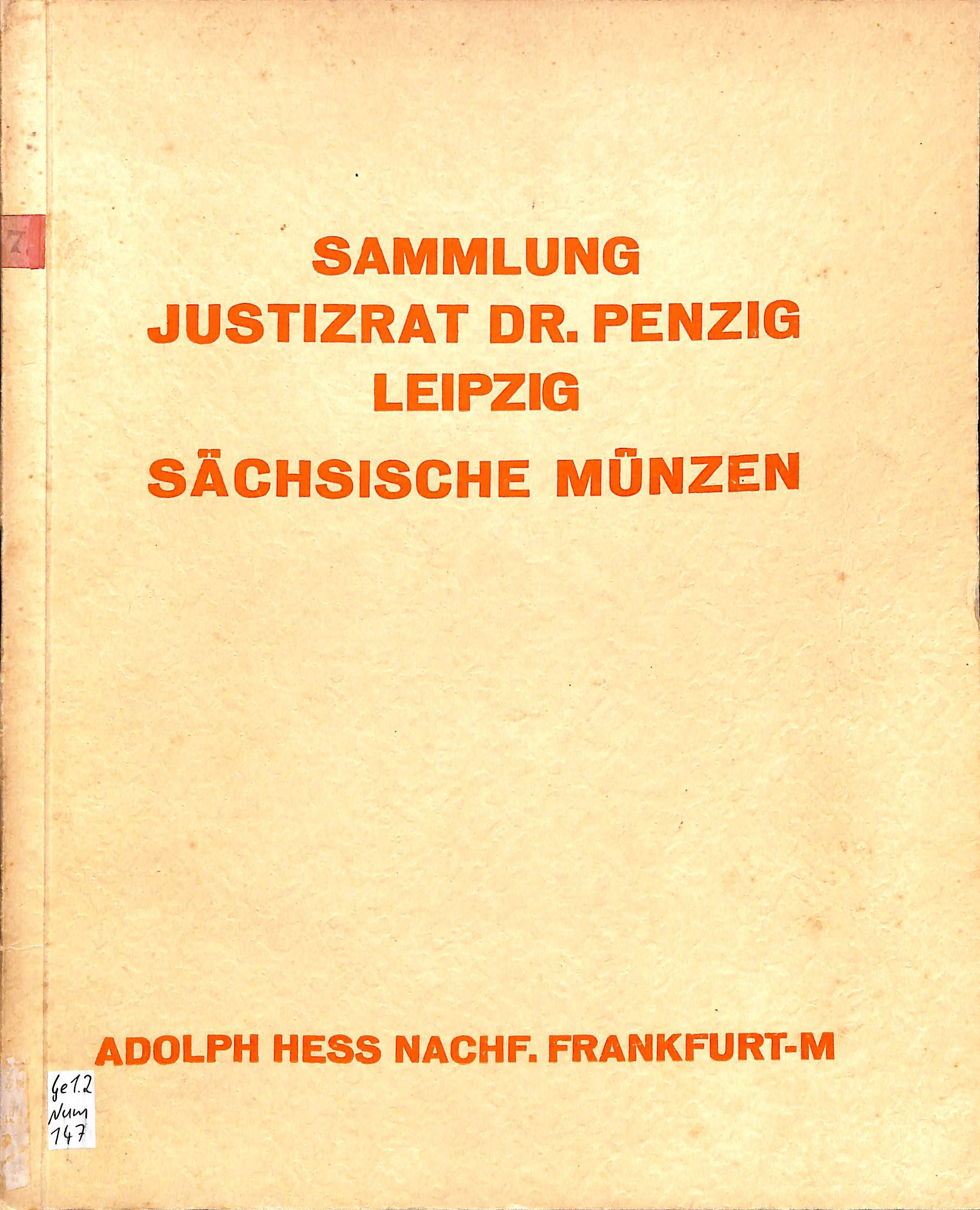 Adolph Hess Nachfolger, Auktionskatalog 195, Versteigerung am 25. und 26.06.1929 (Heimatwelten Zwönitz CC BY-NC-SA)