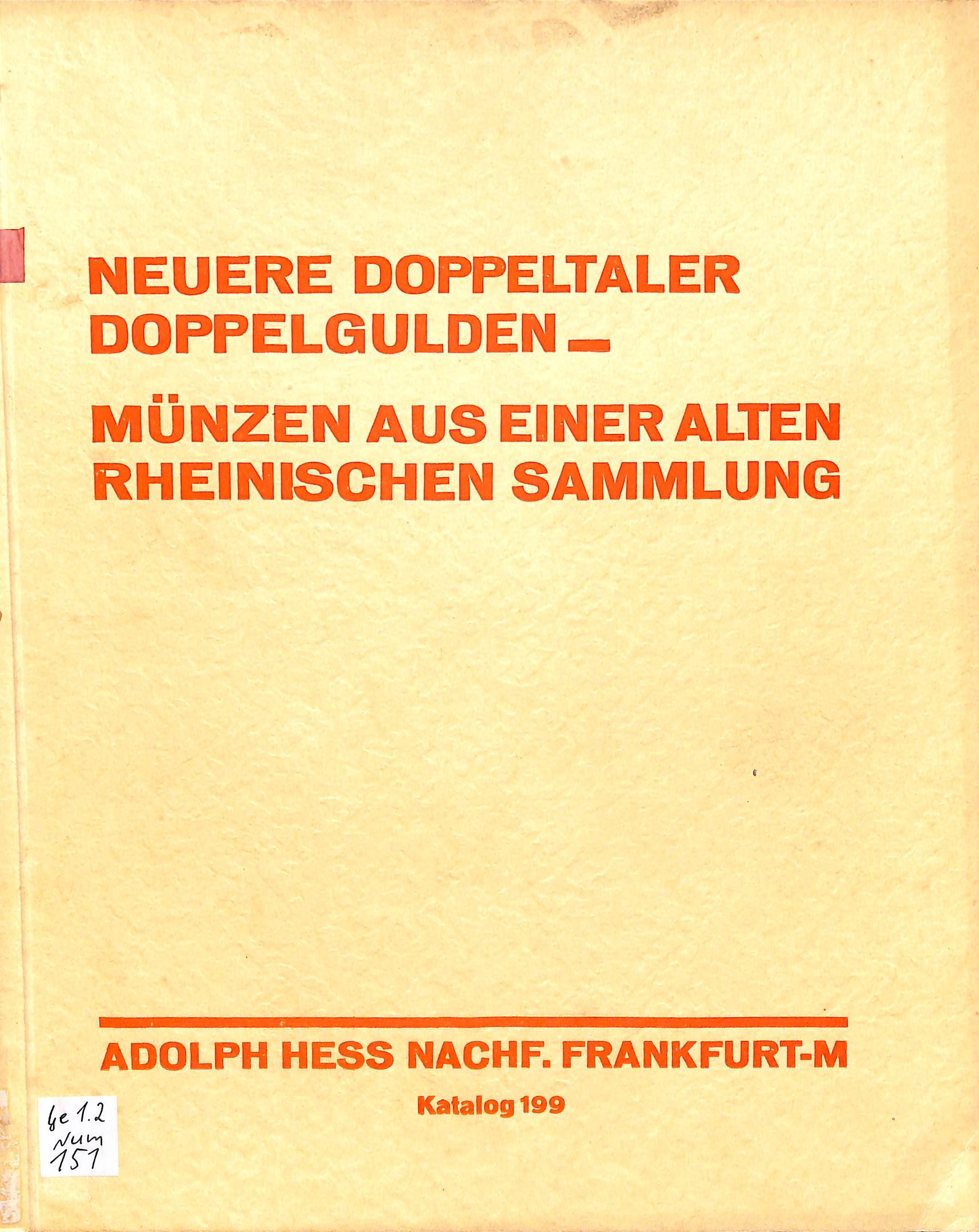 Adolph Hess Nachfolger, Katalog 199, Versteigerung am 20.05.1930 (Heimatwelten Zwönitz CC BY-NC-SA)