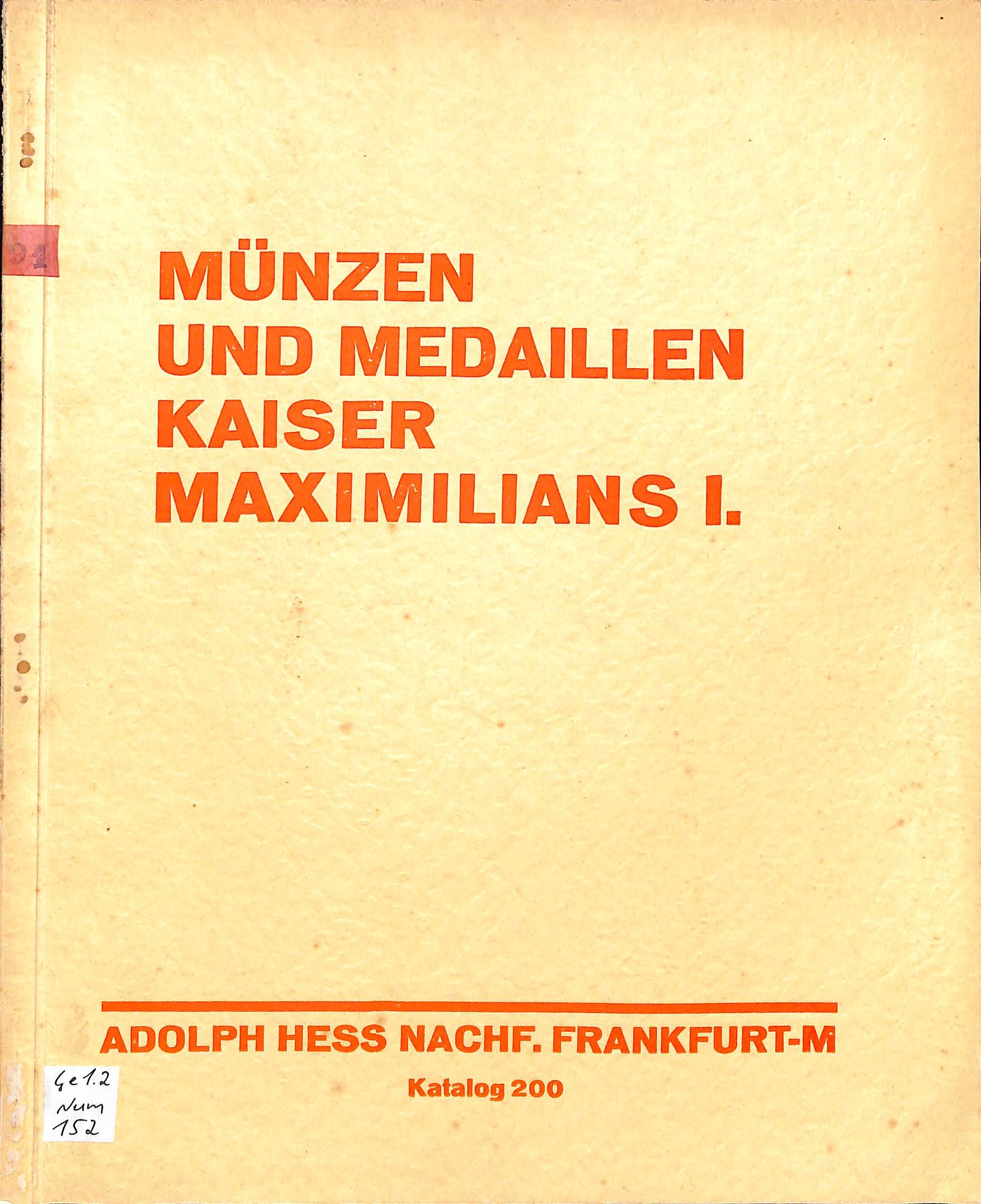 Adolph Hess Nachfolger, Katalog 200, Versteigerung am 21.05.1930 (Heimatwelten Zwönitz CC BY-NC-SA)