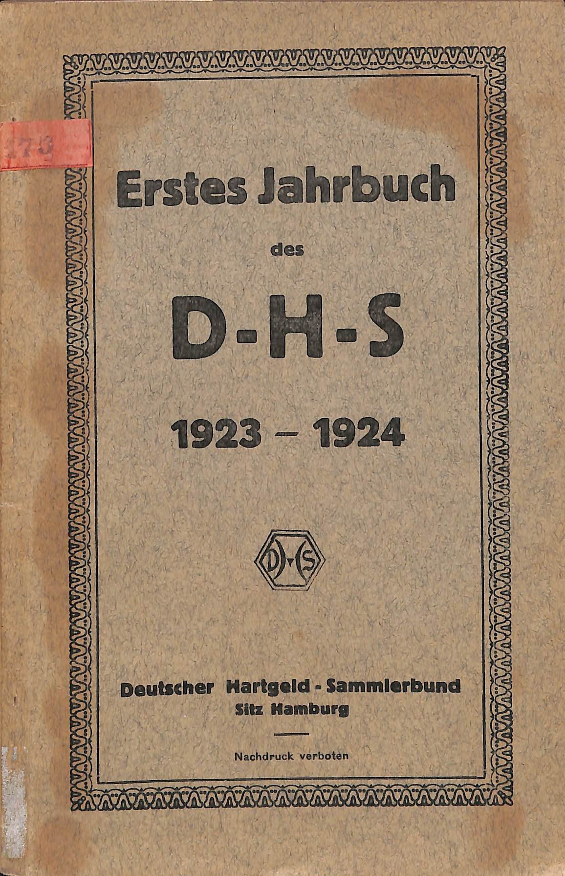 1. Jahrbuch des Deutschen Hartgeldsammlerbundes 1923-1924 (Heimatwelten Zwönitz CC BY-NC-SA)
