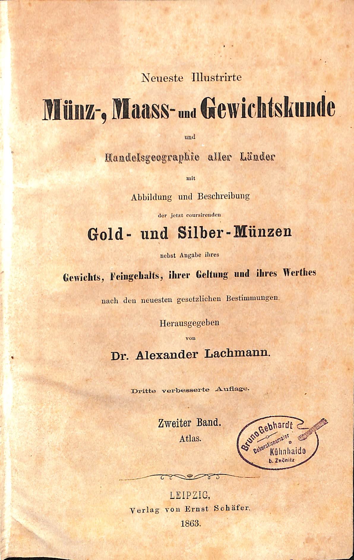 Neue Illustrierte Münz-, Maass- und Gewichtskunde (Heimatwelten Zwönitz CC BY-NC-SA)