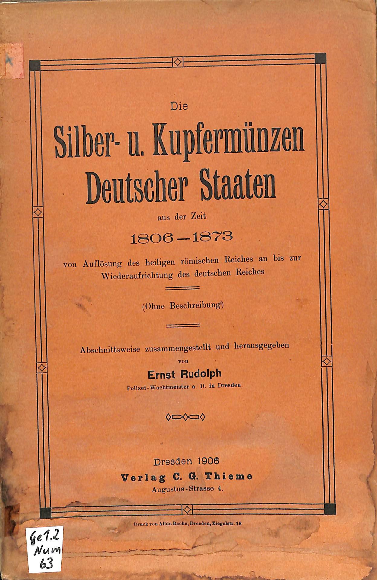Die Silber- und Kupfermünzen Deutscher Staaten 1806-1873 (Heimatwelten Zwönitz CC BY-NC-SA)
