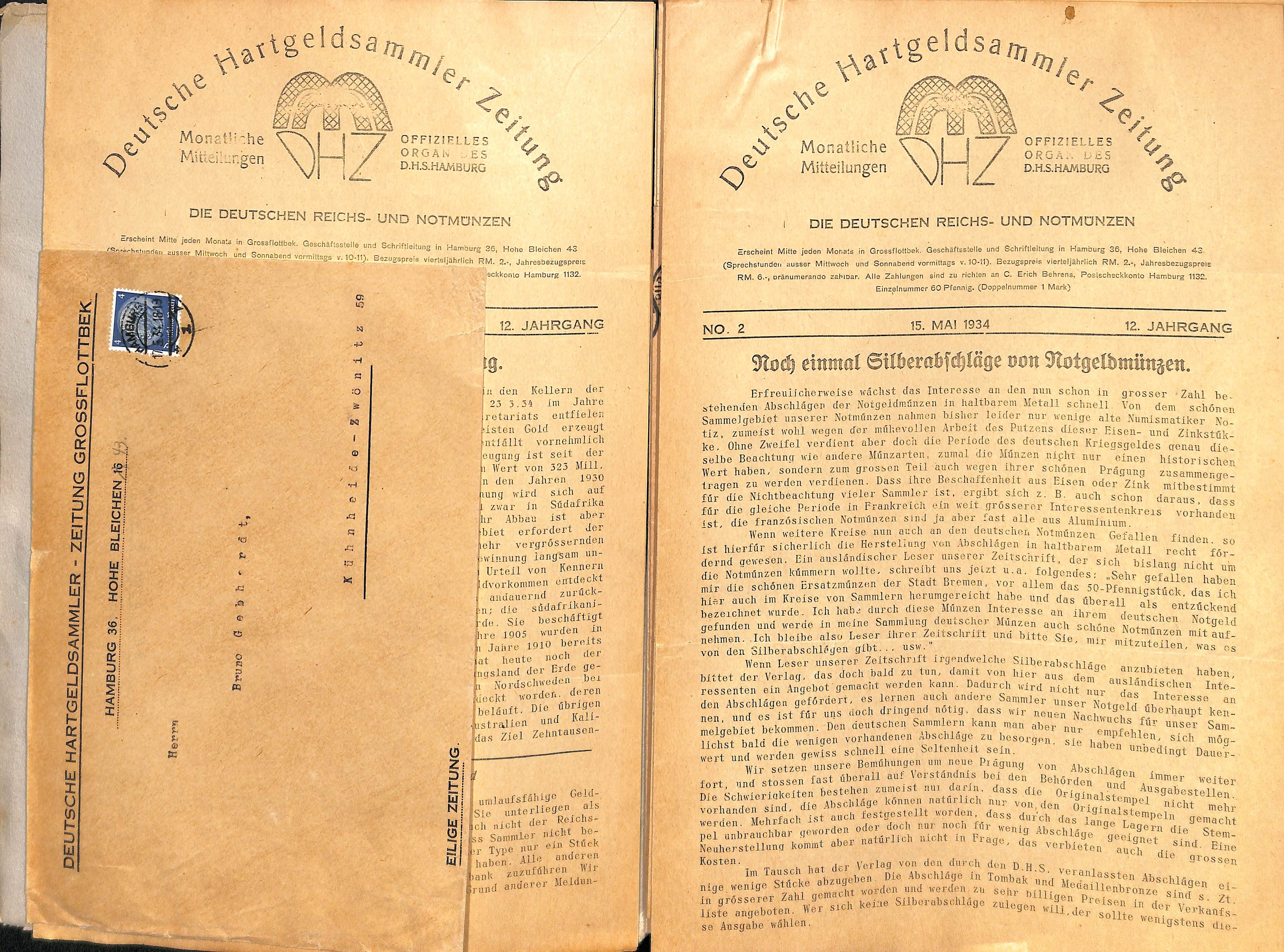 Deutsche Hartgeldsammler Zeitung, 12. Jahrgang 1934 (Heimatwelten Zwönitz CC BY-NC-SA)