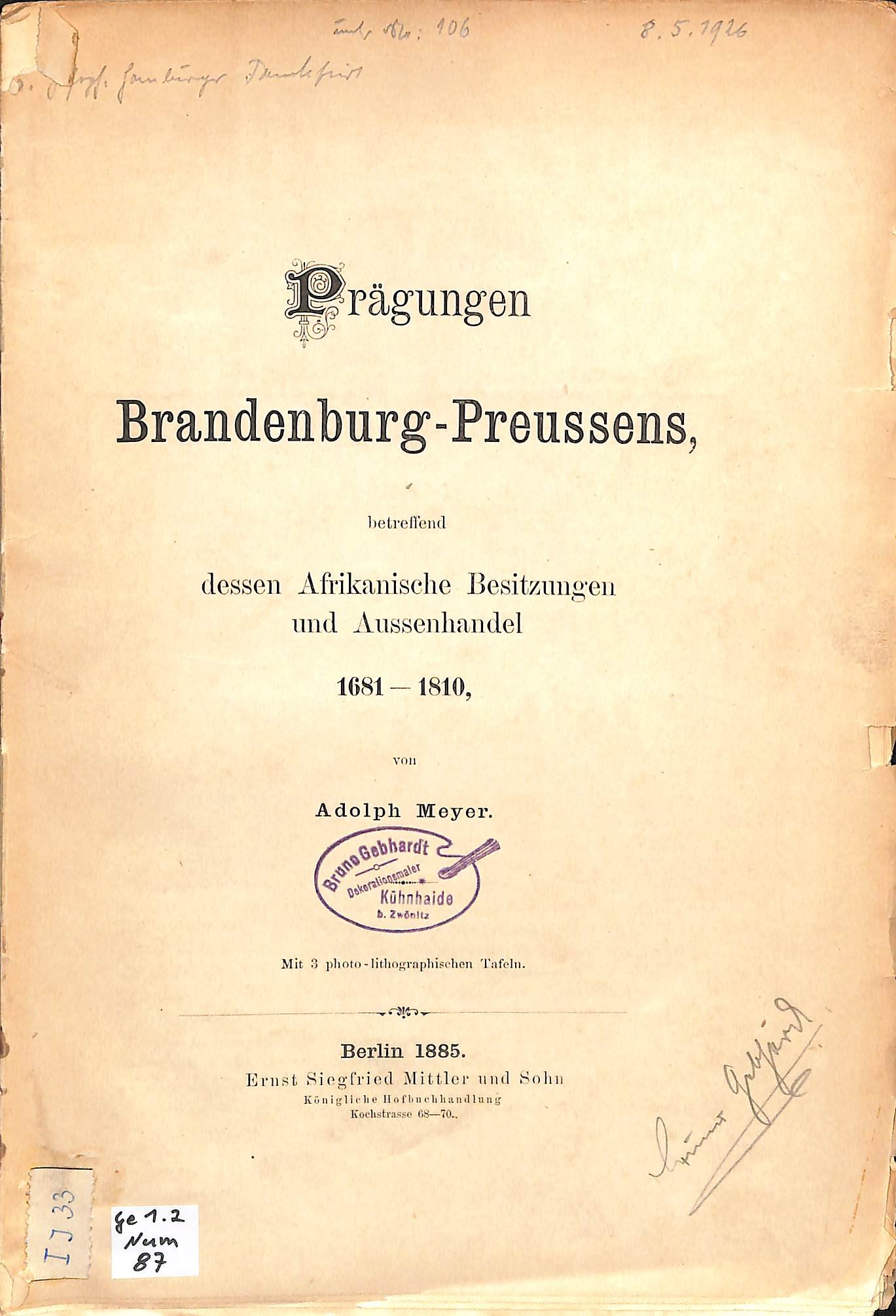 Prägungen Brandenburg-Preussens betreffend dessen afrikanische Besitzungen und Aussenhandel 1681-1810 (Heimatwelten Zwönitz CC BY-NC-SA)