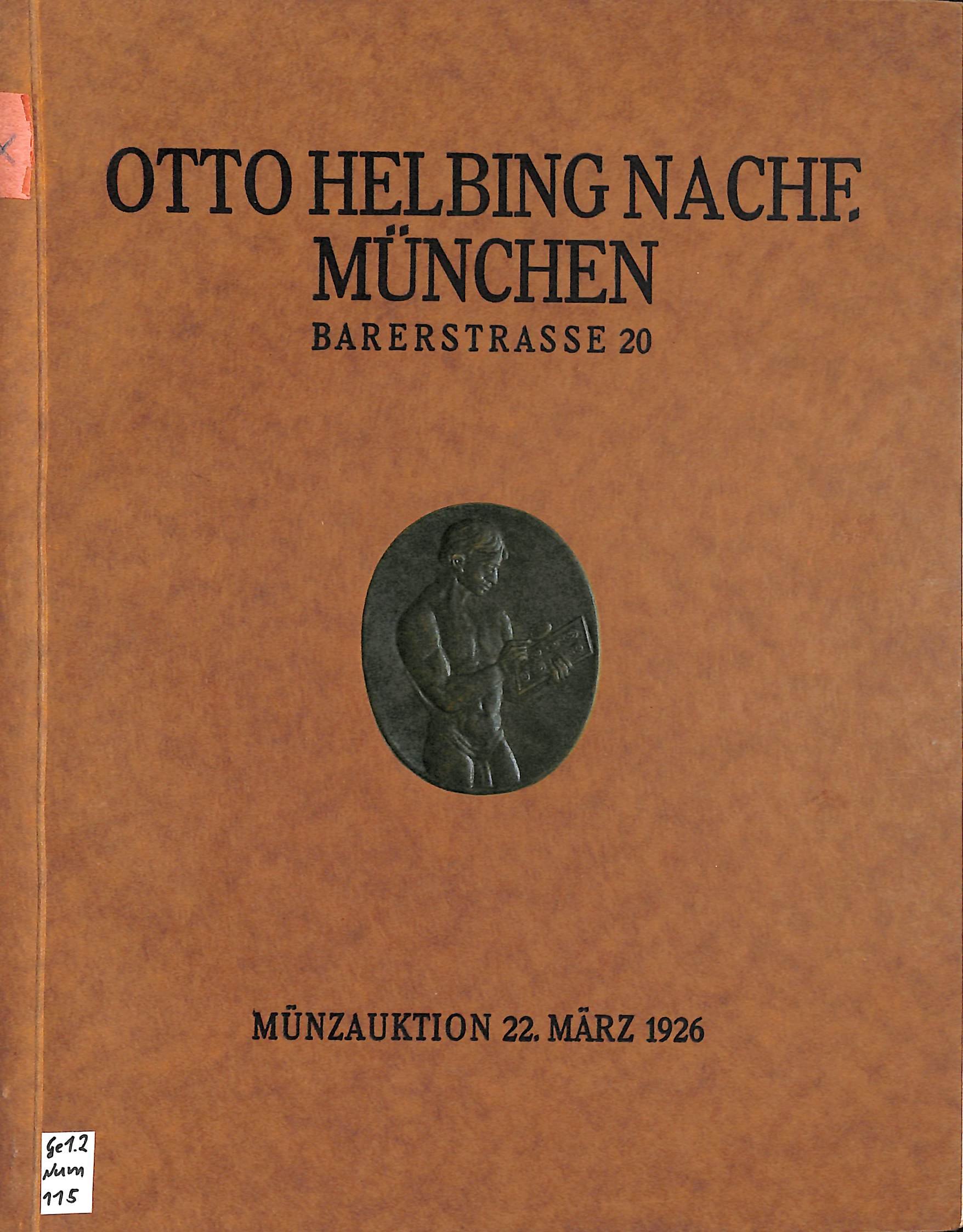 Otto Helbing Nachflg., Auktionskatalog 22. März 1926 (Heimatwelten Zwönitz CC BY-NC-SA)