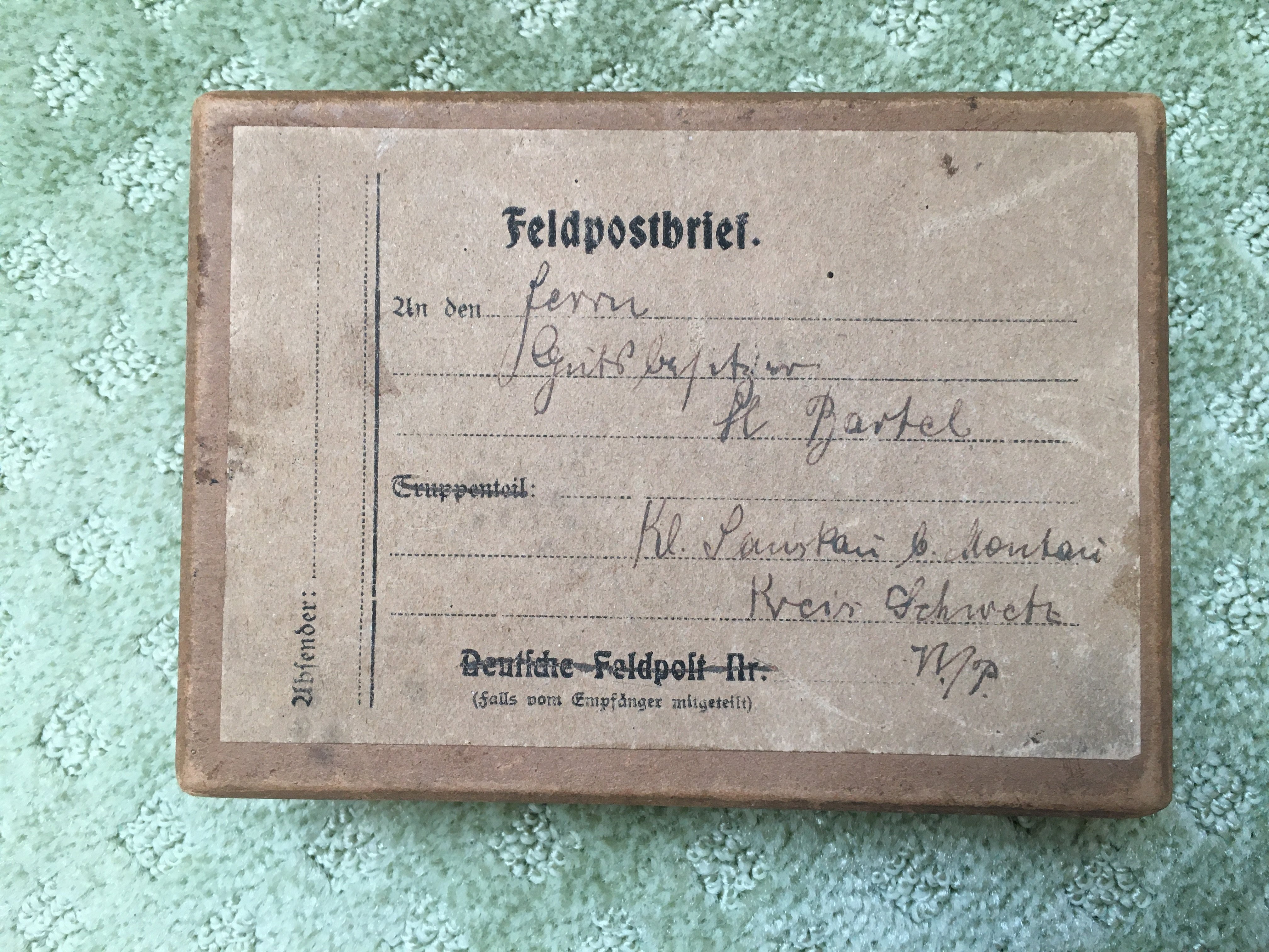 Feldpostbrief (Heimatverein Borsdorf CC BY-NC-SA)