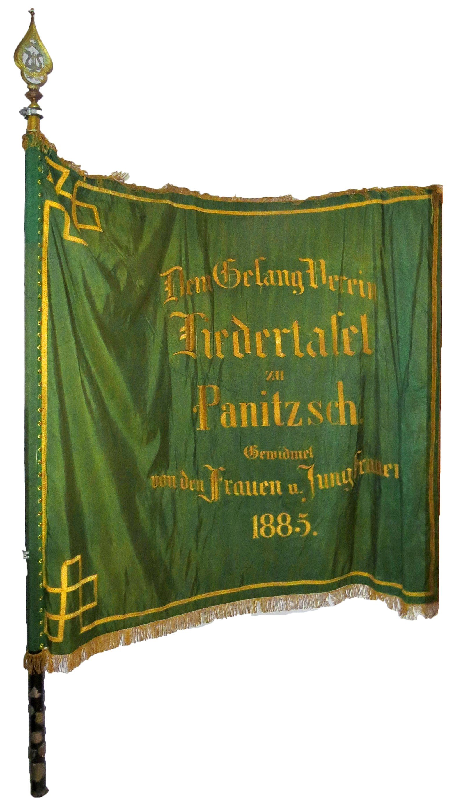Vereinsfahne des Männergesangvereins "Liedertafel Panitzsch" (Heimatverein Borsdorf CC BY-NC-SA)