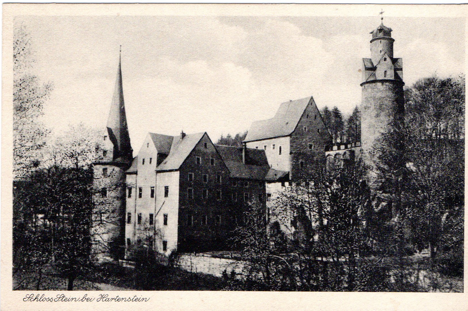 Ansichtskarte "Schloss Stein bei Hartenstein" (Museum Burg Stein CC BY-NC-SA)