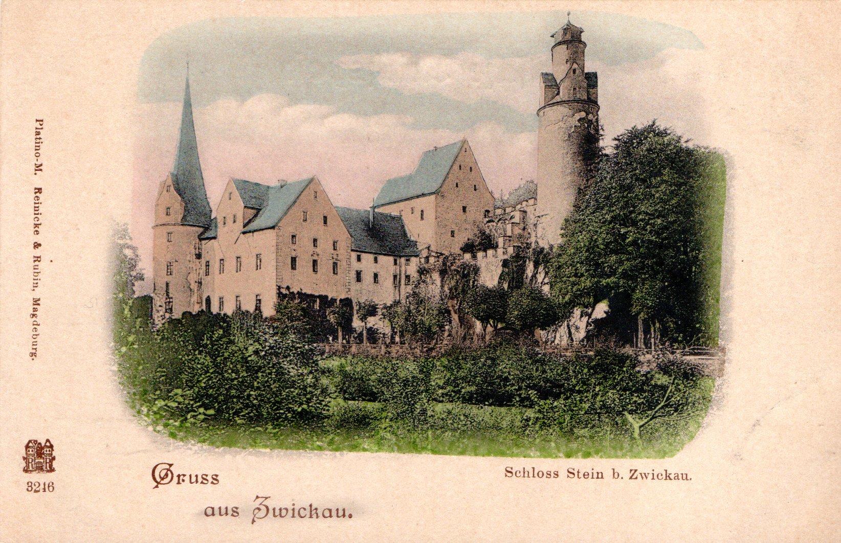 Ansichtskarte "Gruss aus Zwickau" (Museum Burg Stein CC BY-NC-SA)
