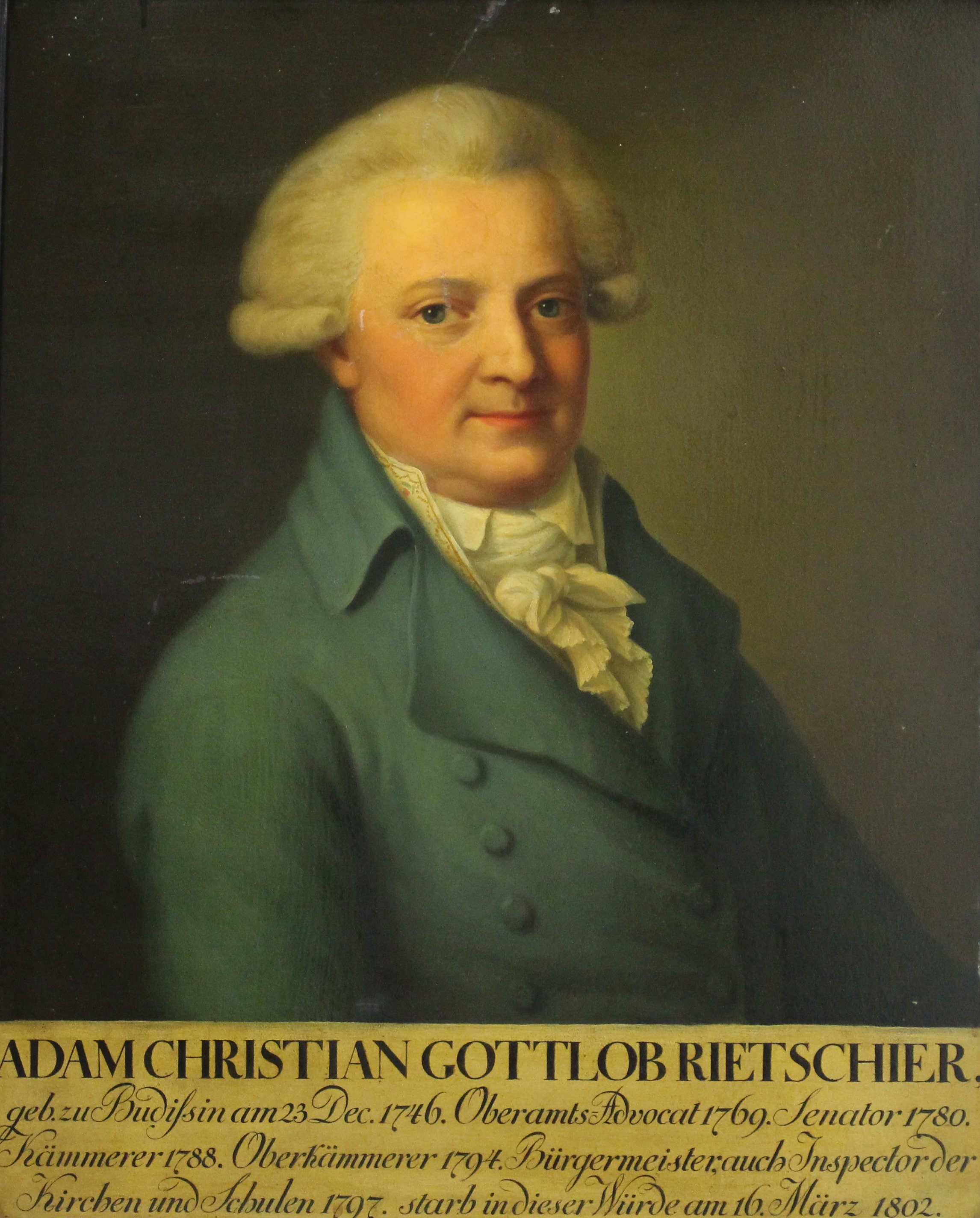 Porträt Adam Christian Gottlob Rietschier (Museum Bautzen – Muzej Budyšin CC BY-NC-SA)