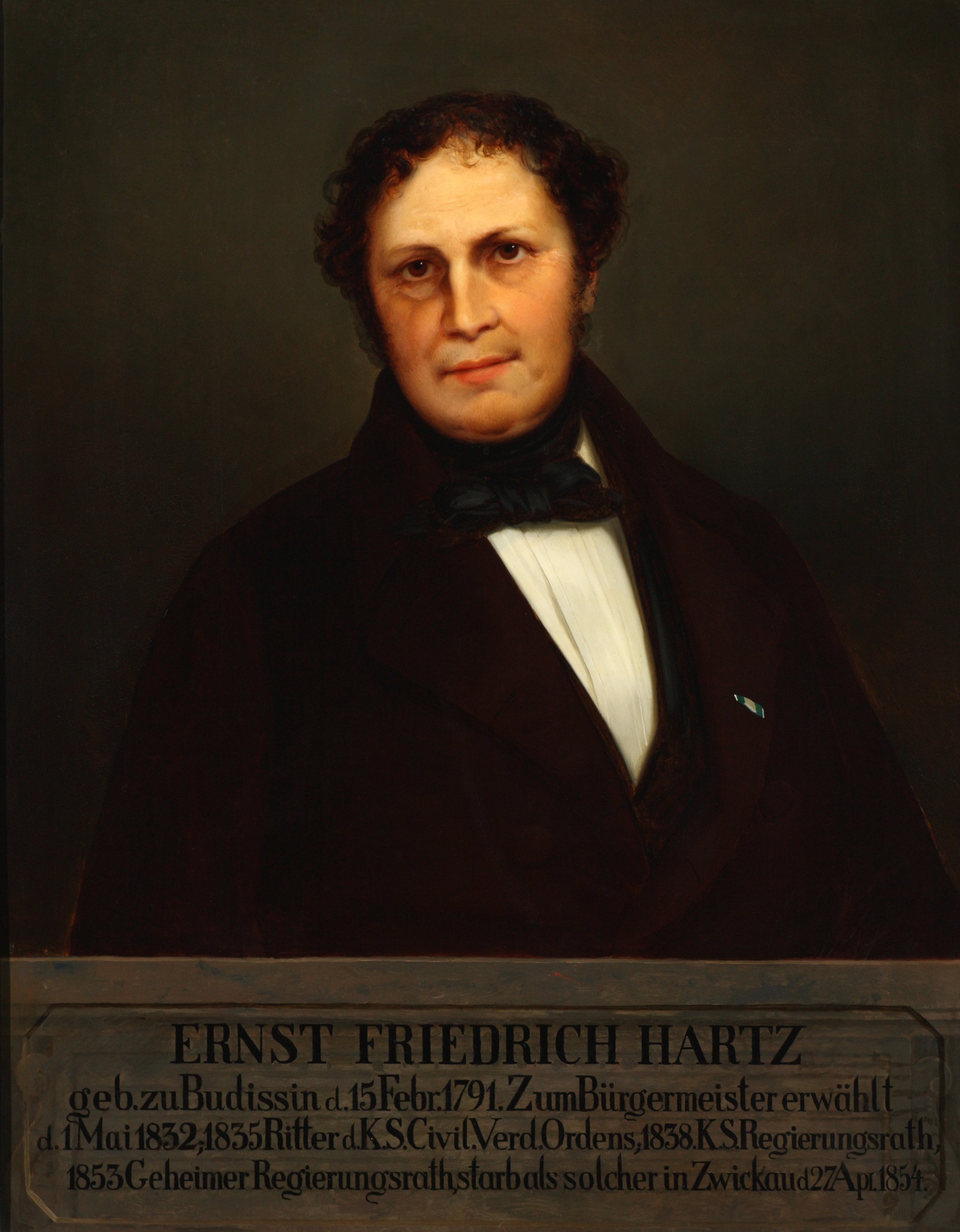 Porträt Ernst Friedrich Hartz (Museum Bautzen – Muzej Budyšin CC BY-NC-SA)