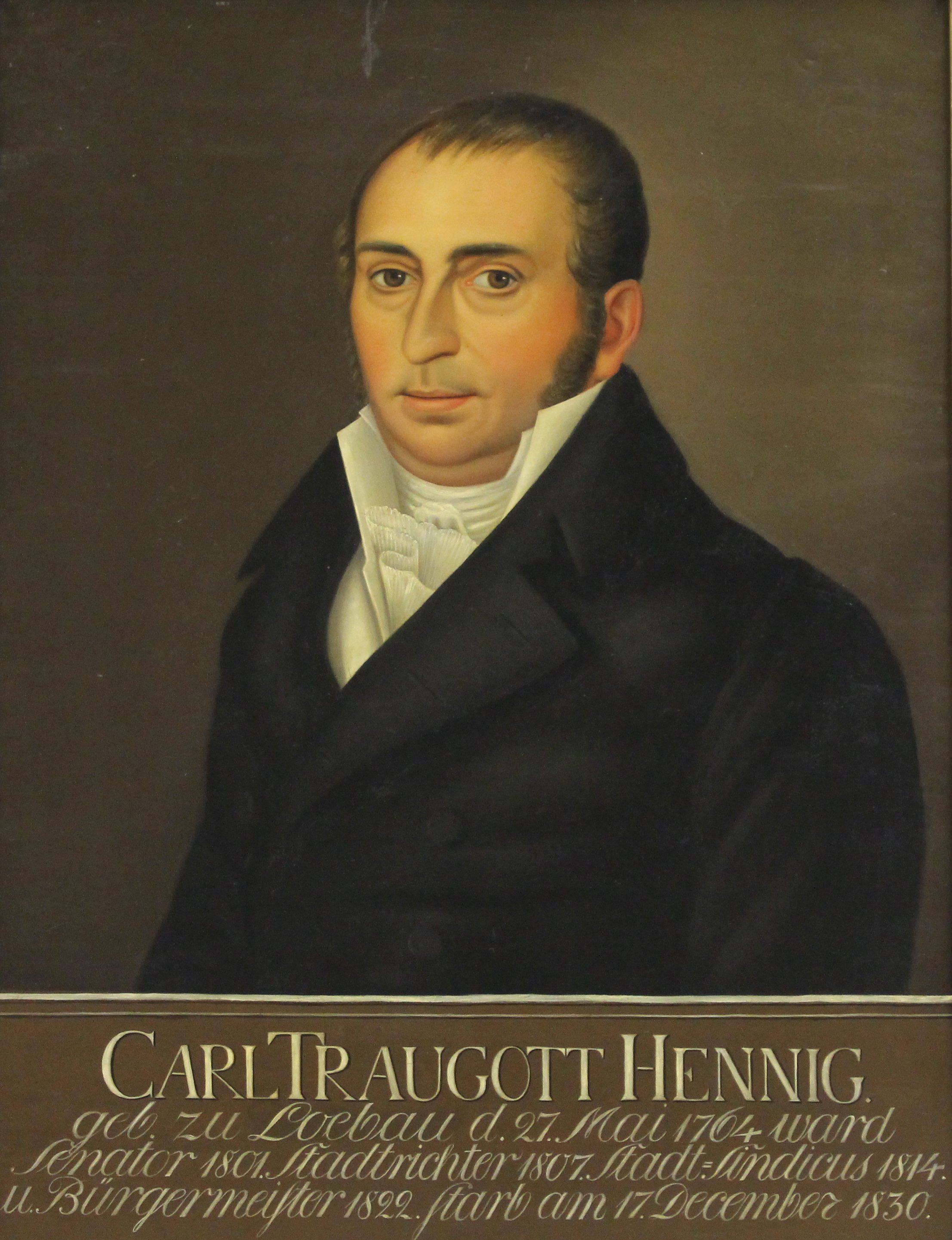 Porträt Carl Traugott Hennig (Museum Bautzen – Muzej Budyšin CC BY-NC-SA)