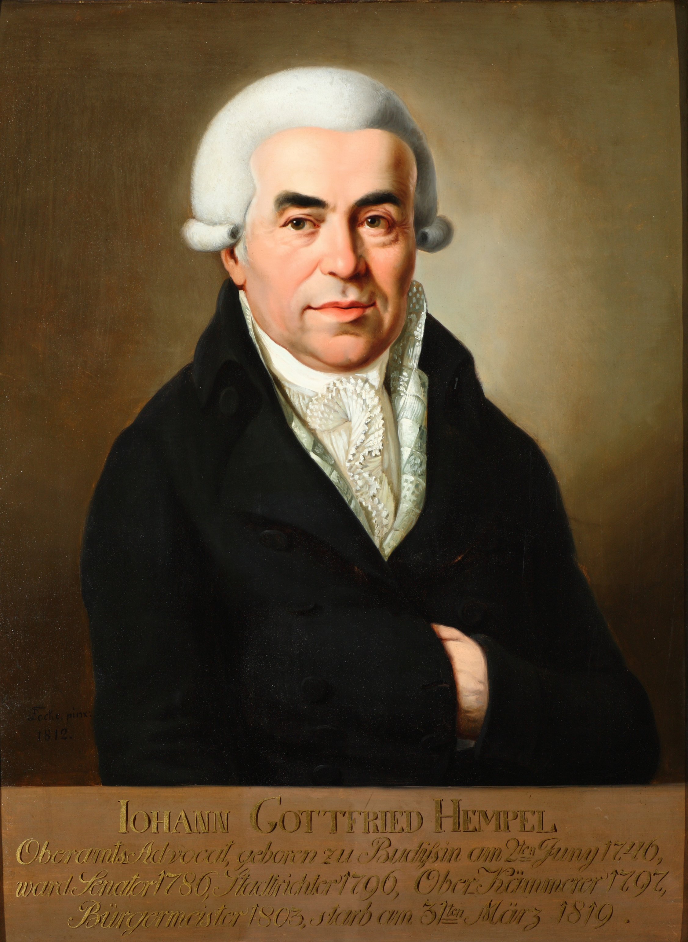 Porträt Johann Gottfried Hempel (Museum Bautzen – Muzej Budyšin CC BY-NC-SA)