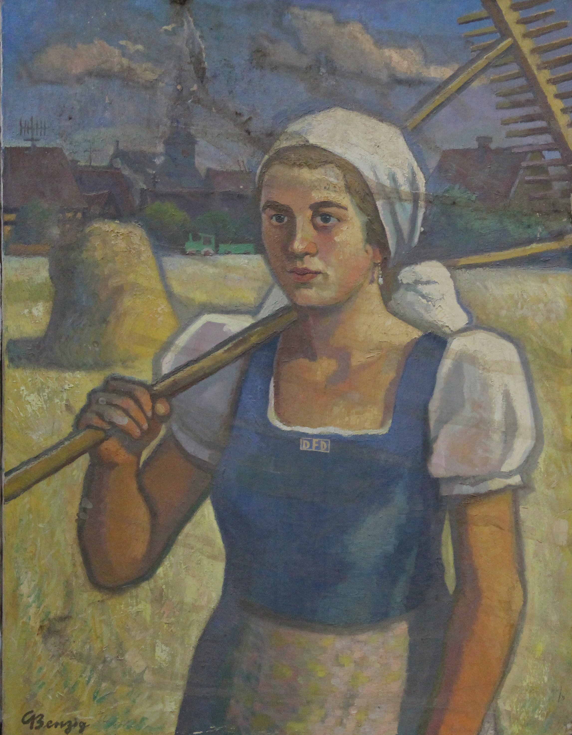 Gemälde: Erntearbeiterin (Museum Bautzen - Muzej Budyšin CC BY-NC-SA)