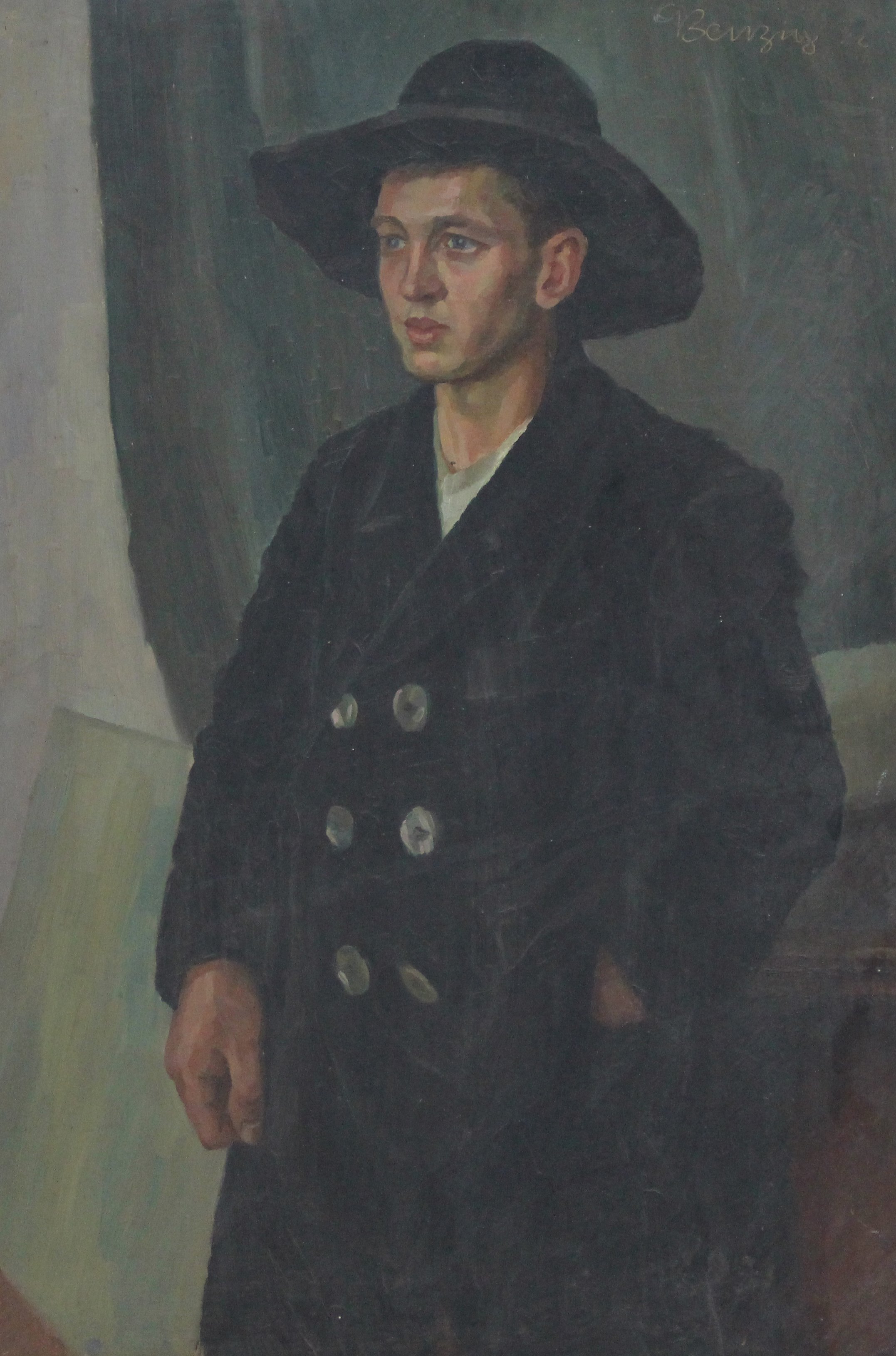Gemälde: Junger Zimmermann (Museum Bautzen - Muzej Budyšin CC BY-NC-SA)