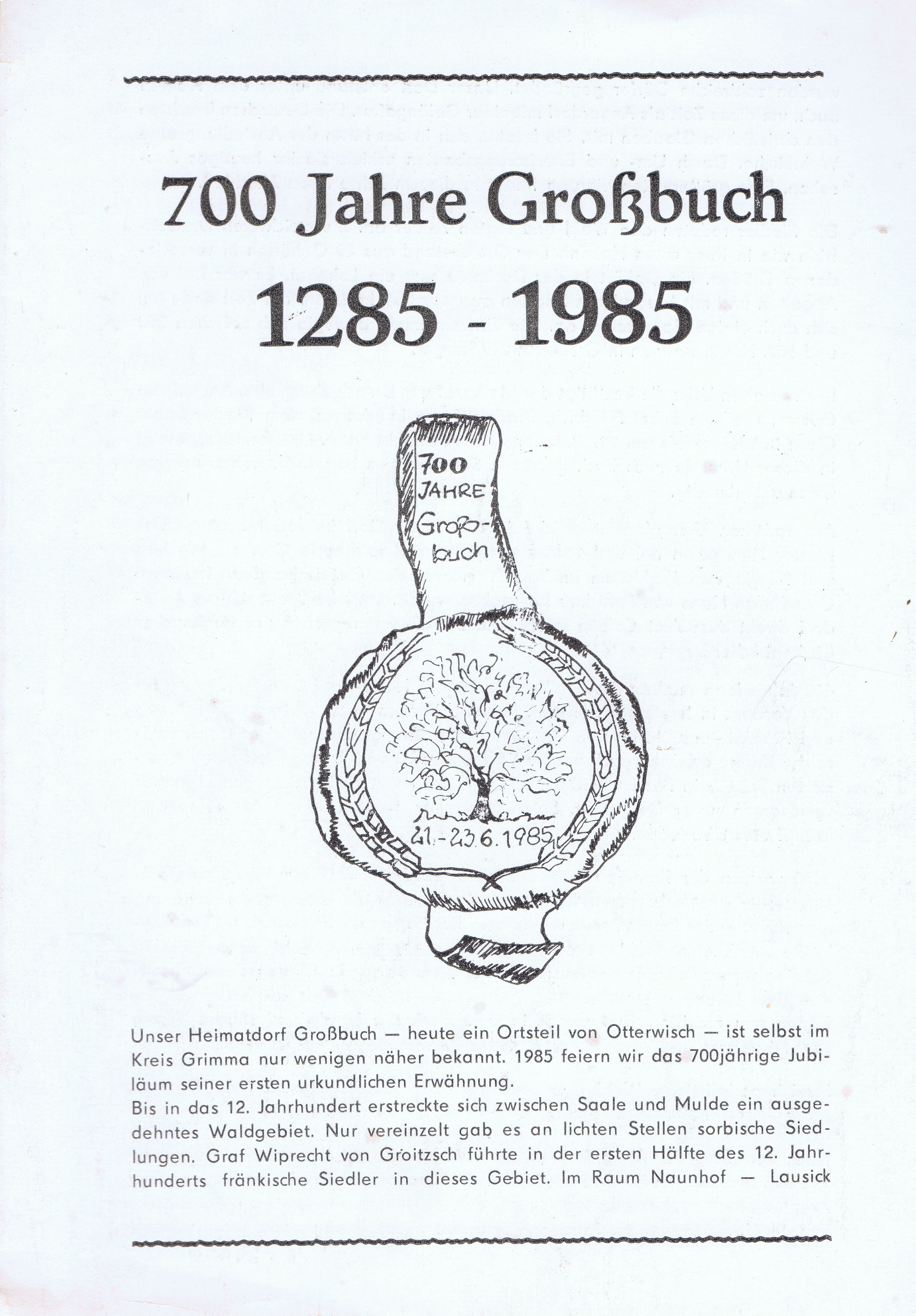 Festschrift Großbuch (Feuerwehrmuseum Grethen CC BY-NC-SA)