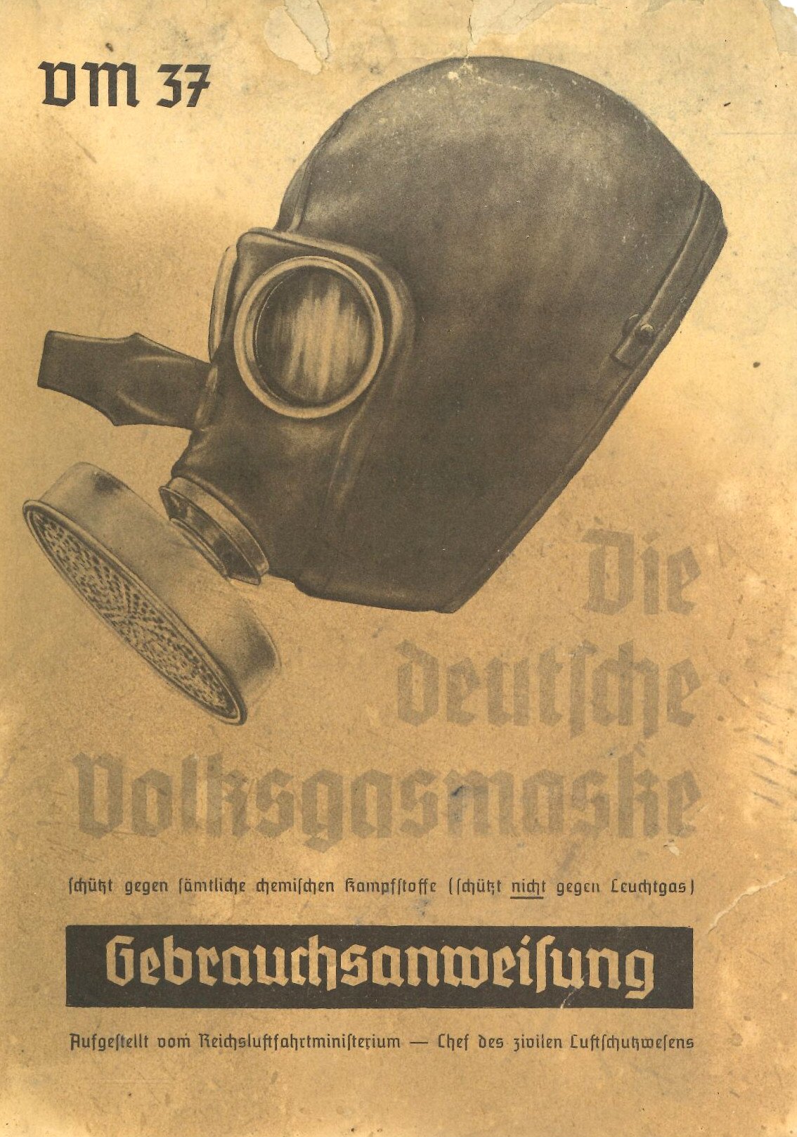 Die Volksgasmaske - Gebrauchsanweisung (Feuerwehrmuseum Grethen CC BY-NC-SA)