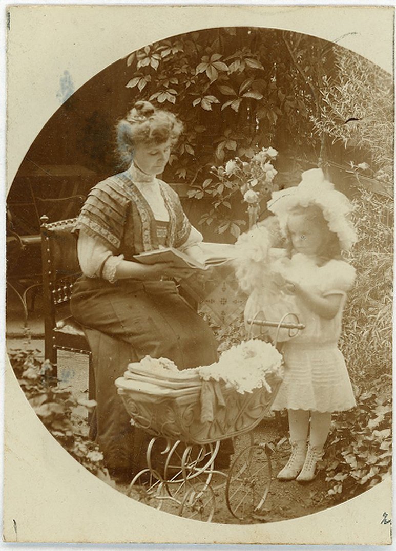 Herman H. ter Meer, Ehefrau Lily mit Tochter Edith (Naturkundemuseum Leipzig CC BY-NC-SA)