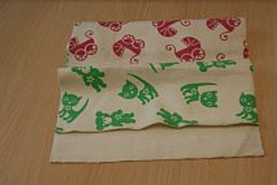 Malimo-Musterkladde,Muster für Baby-Decken bedruckt, gerauht (Museen der Stadt Limbach-Oberfrohna Esche-Museum CC BY-NC-SA)