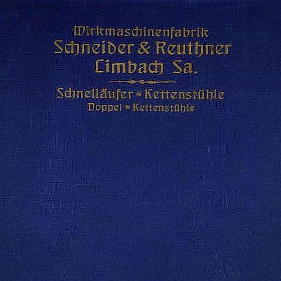 Musterbuch Schneider & Reuthner Limbach/Sa., Schnelläufer-Kettenstühle. (Museen der Stadt Limbach-Oberfrohna Esche-Museum CC BY-NC-SA)