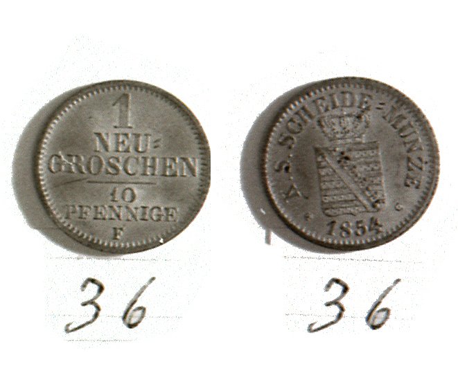 1 Neugroschen (Sachsen 1854) (Heimatmuseum Meerane CC BY-NC-SA)