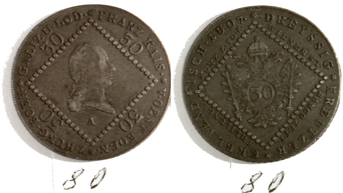 30 Kreuzer (1807, Österreich) (Heimatmuseum Meerane CC BY-NC-SA)