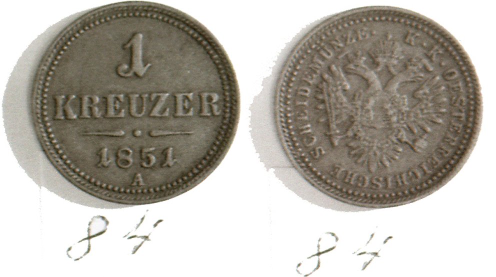 1 Kreuzer (1851, Österreich) (Heimatmuseum Meerane CC BY-NC-SA)