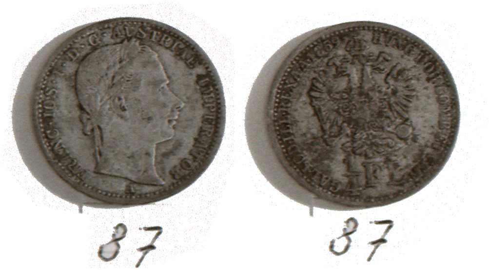 1/4 Gulden (FL) (1859, Österreich) (Heimatmuseum Meerane CC BY-NC-SA)