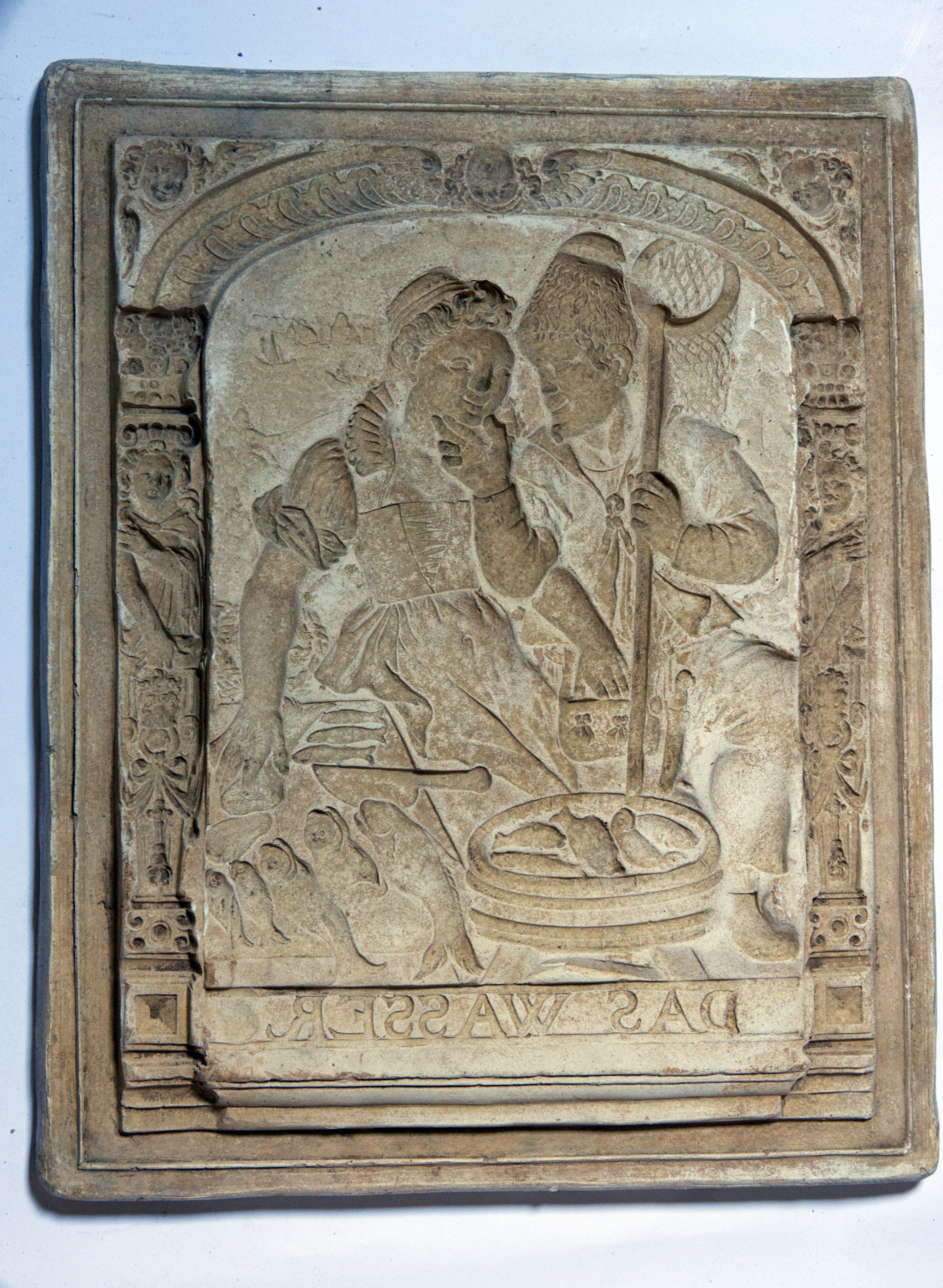 Matrize einer Ofen-Bildkachel (Museen Kohren-Sahlis - Töpfermuseum CC BY-NC-SA)