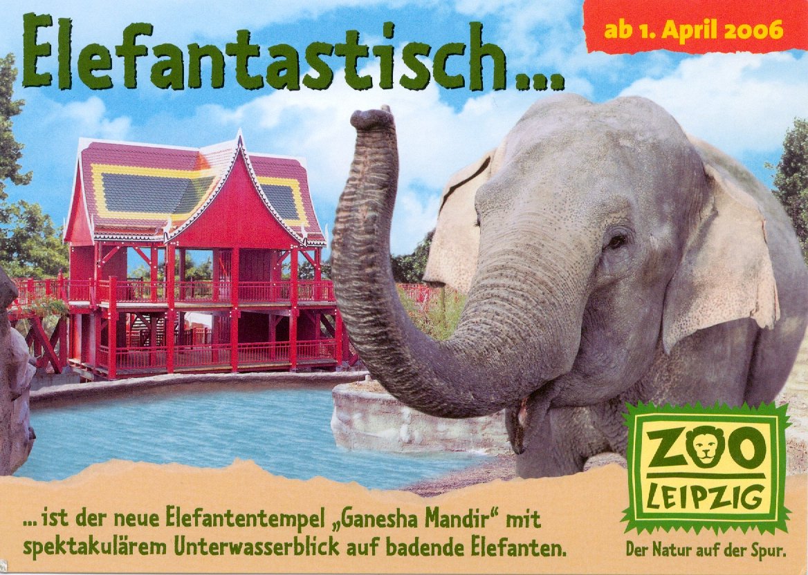 Ansichtskarte Zoo Leipzig (City Cards CC BY-NC-SA)