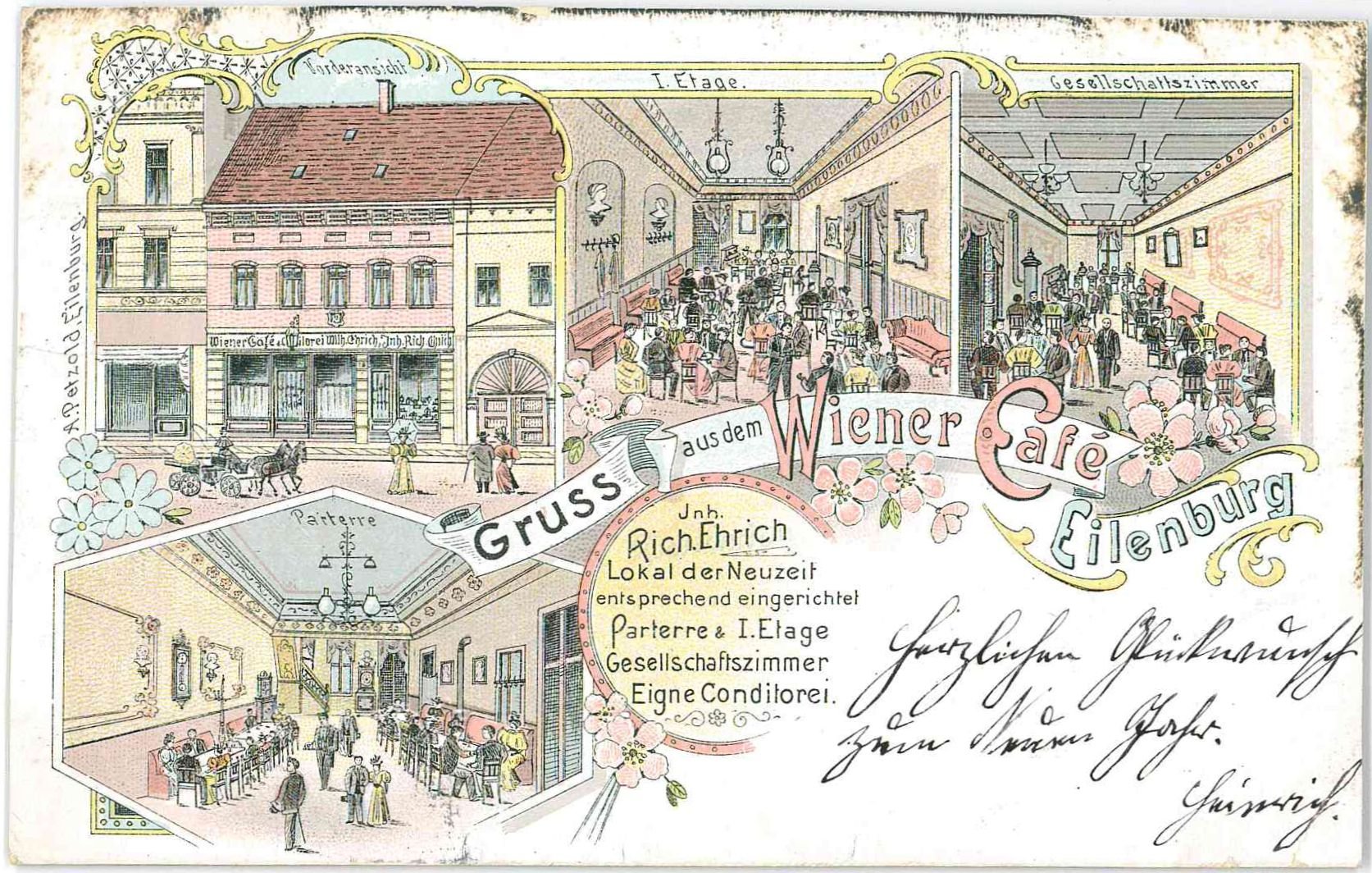 Gruss aus dem Wiener Café Eilenburg (Stadtmuseum Eilenburg RR-P)
