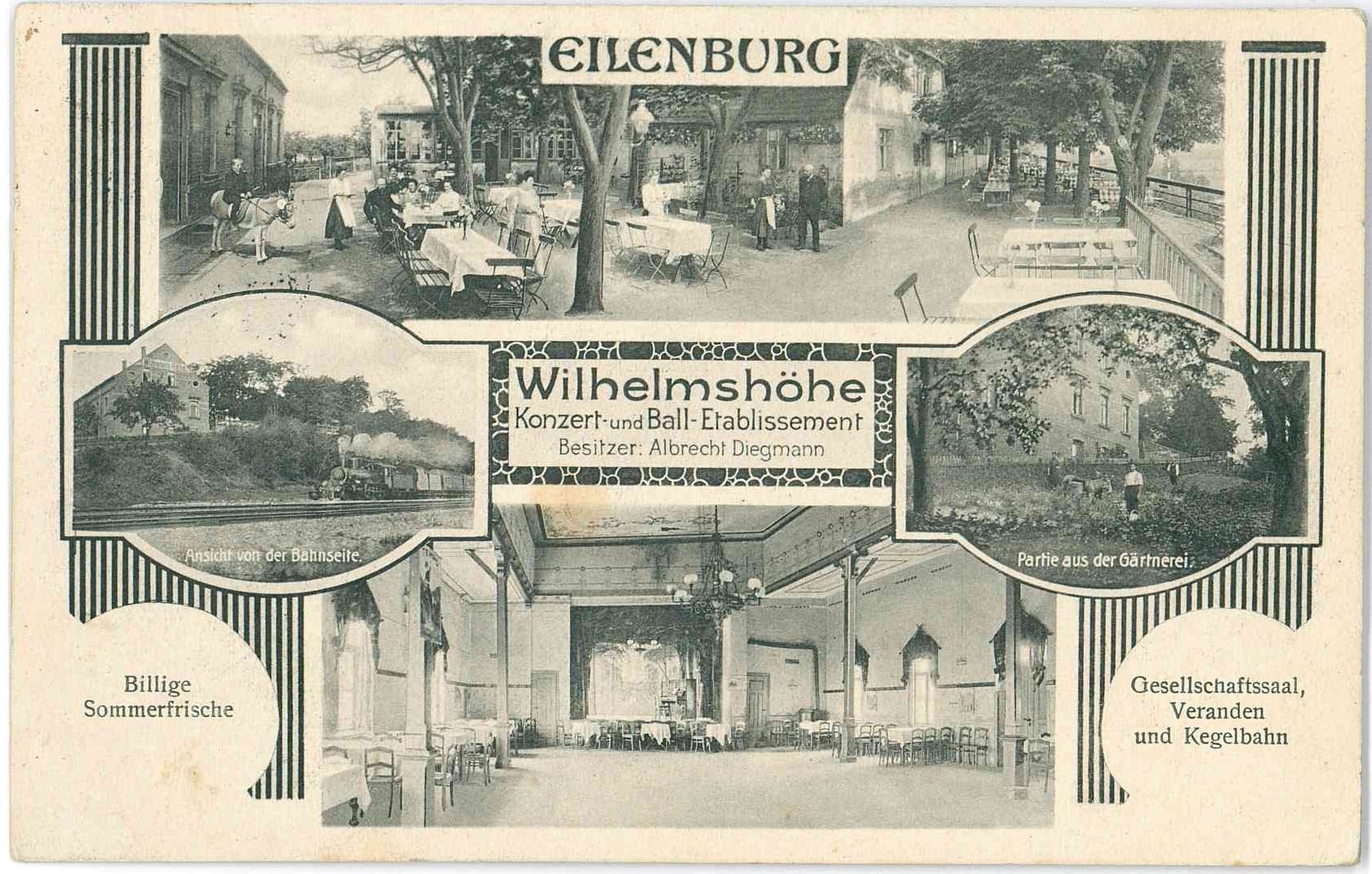 Eilenburg. Wilhelmshöhe, Konzert- und Ball-Etablissement (Stadtmuseum Eilenburg RR-P)