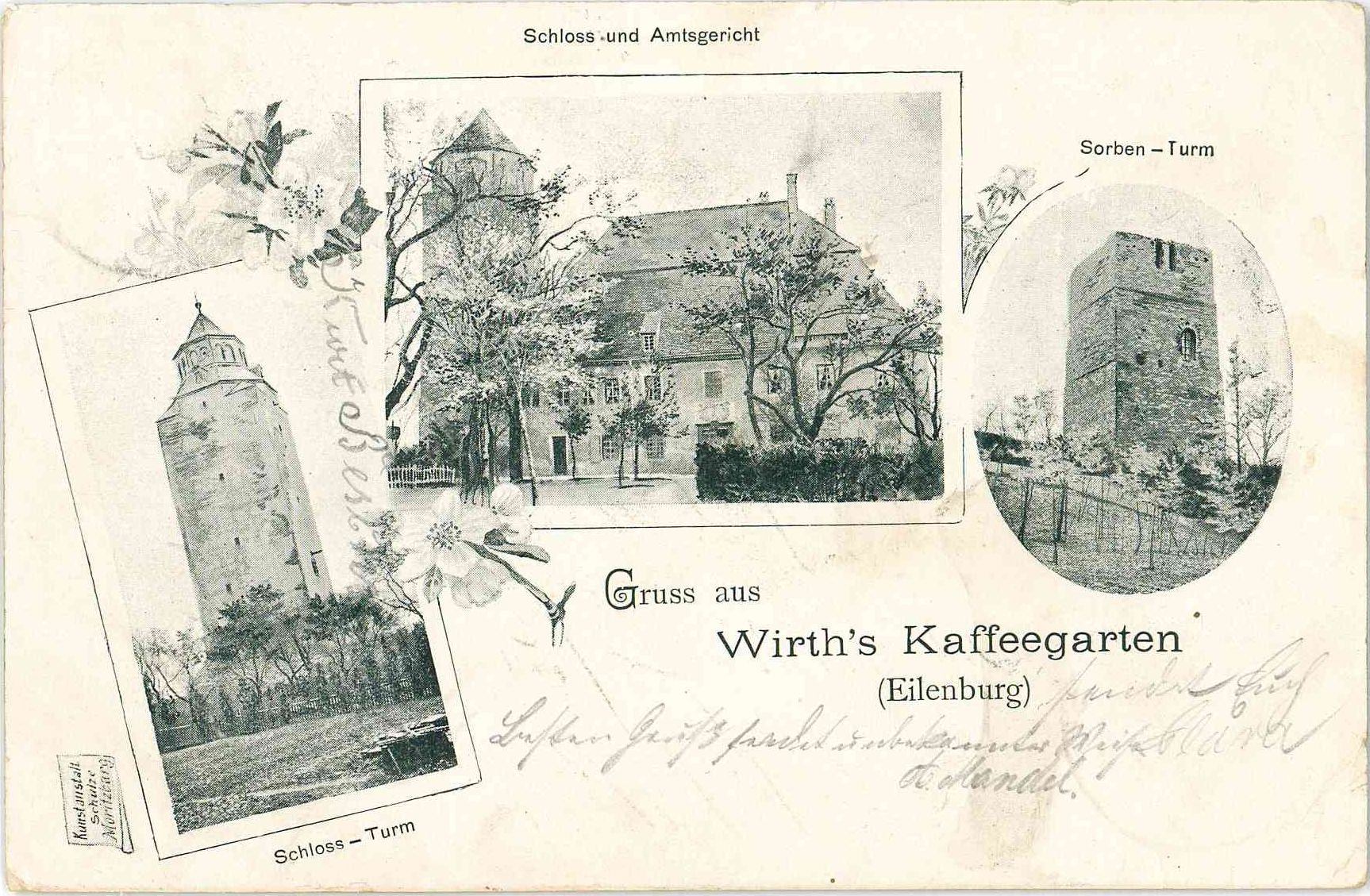 Gruss aus Wirth's Kaffeegarten (Stadtmuseum Eilenburg RR-P)