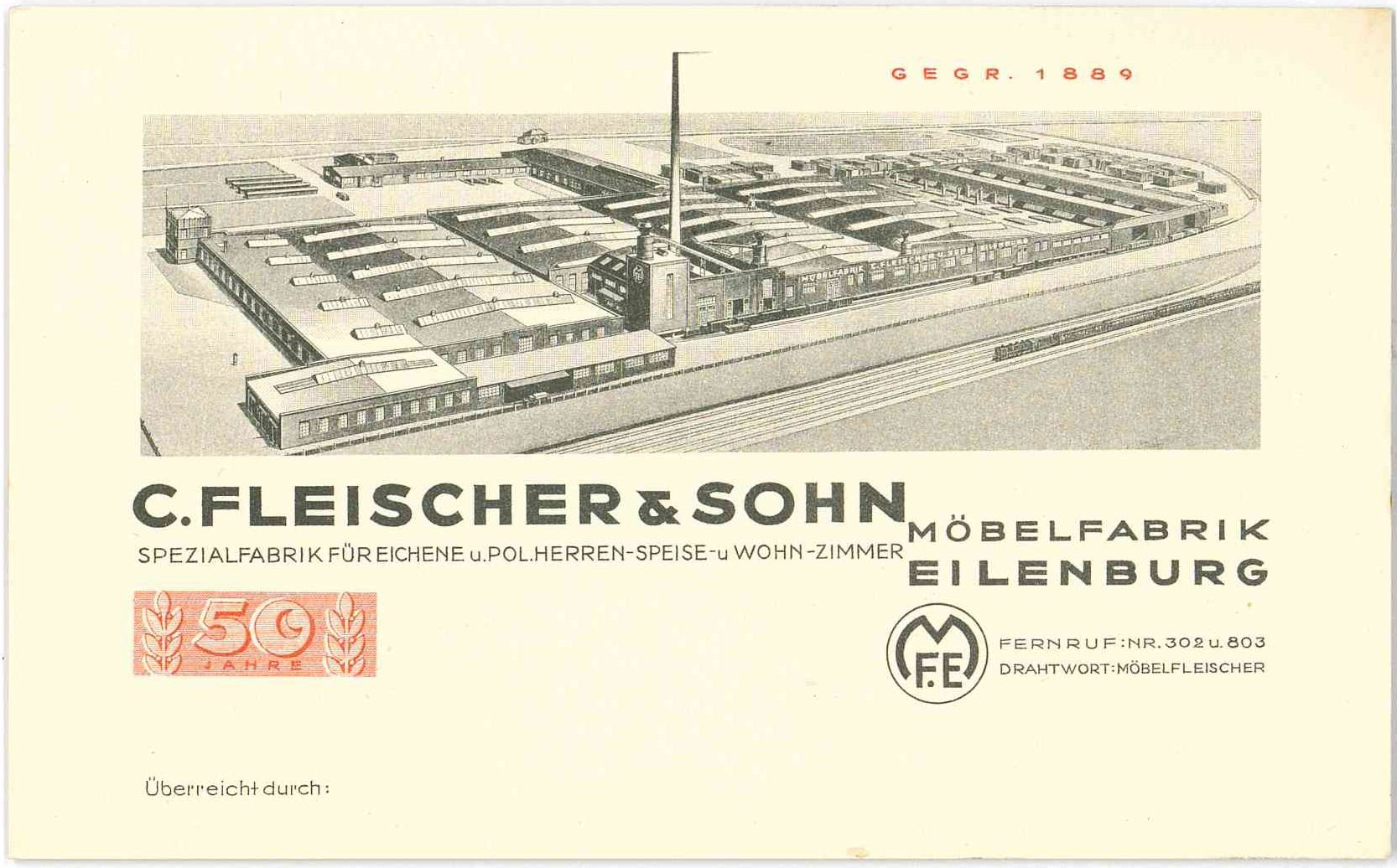 C. Fleischer & Sohn. Möbelfabrik Eilenburg (Stadtmuseum Eilenburg RR-P)