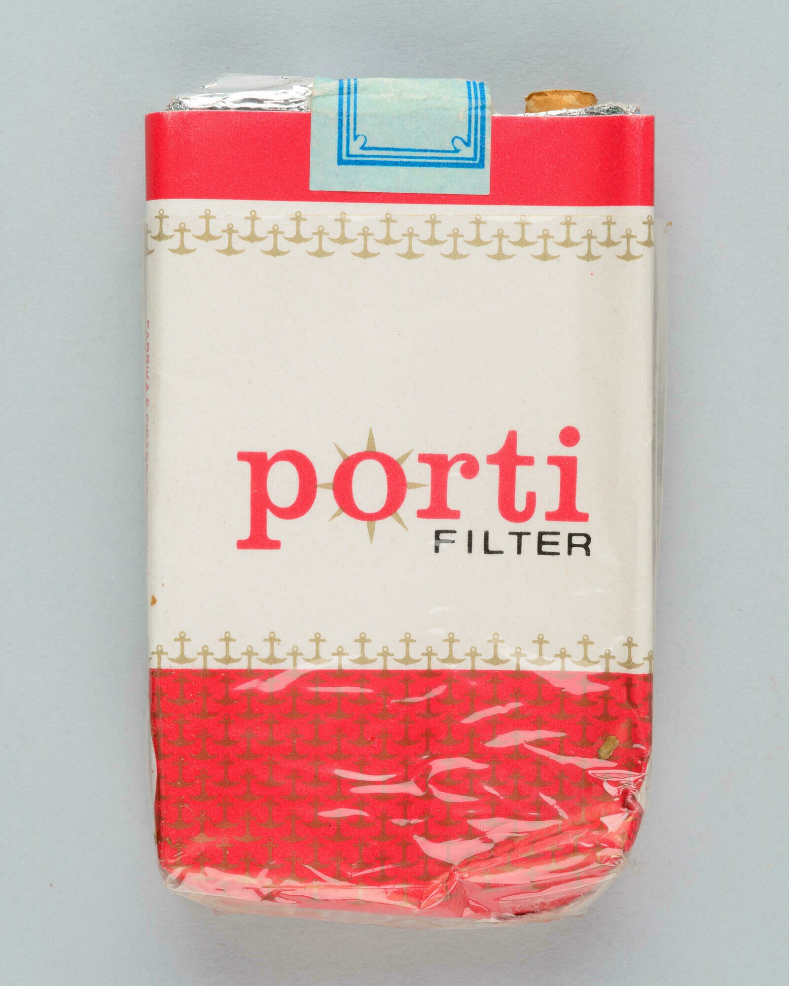 Zigarettenschachtel der Marke "Porti Filter" (Stadtmuseum Dresden CC BY-NC-ND)
