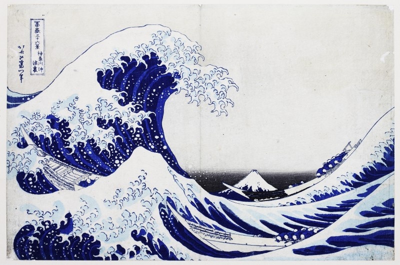 Unter der Welle von Kanagawa Katsushika Hokusai (Grassi Museum für Angewandte Kunst CC BY-NC-SA)